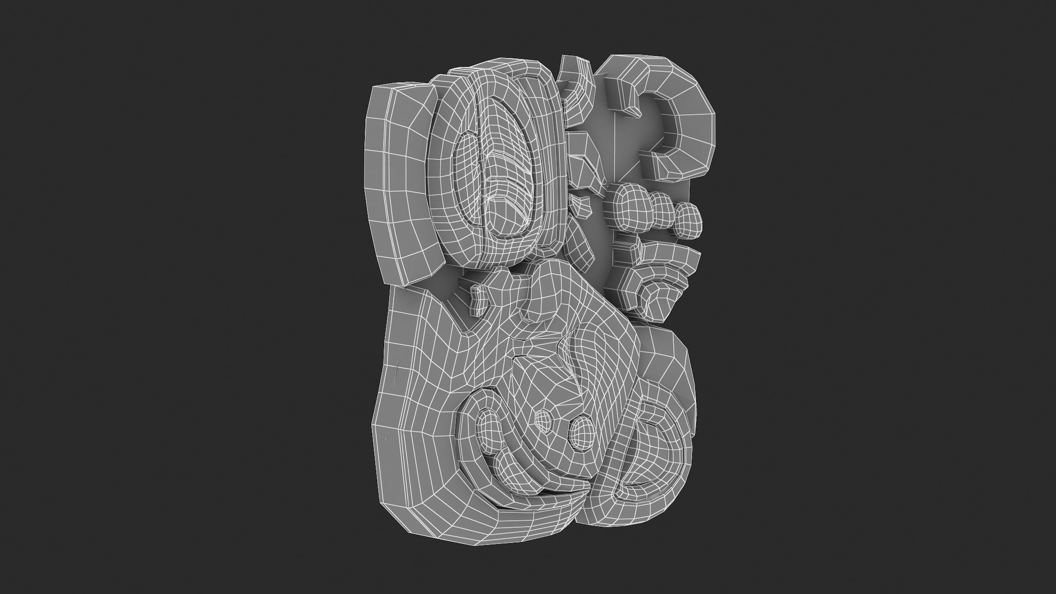 Mayan Alphabet 3D model_69