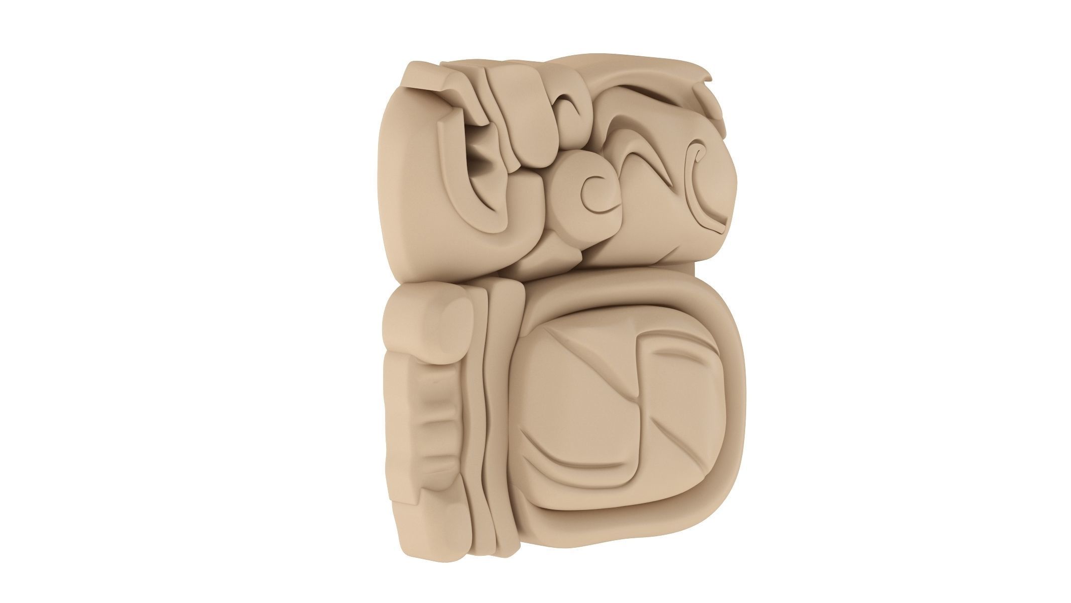 Mayan Alphabet 3D model_31