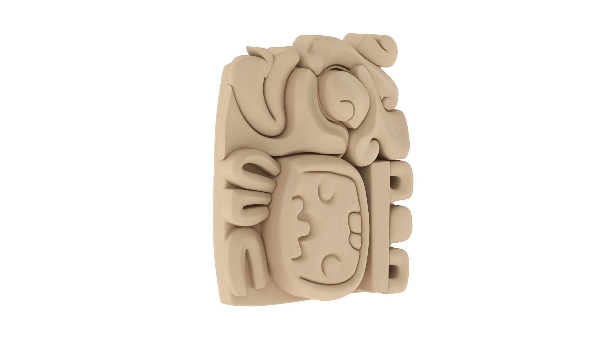 Mayan Alphabet 3D model_9