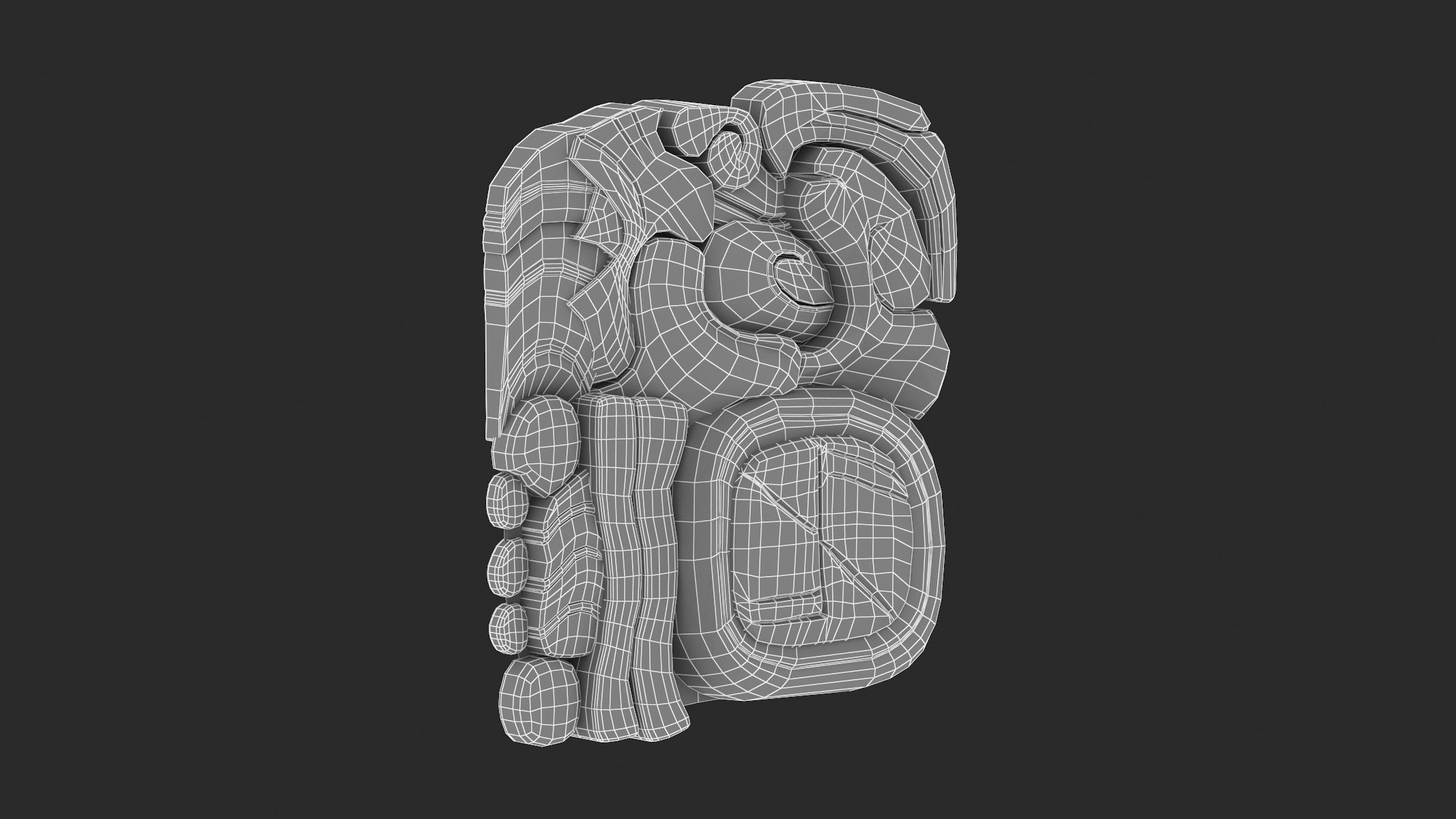Mayan Alphabet 3D model_71