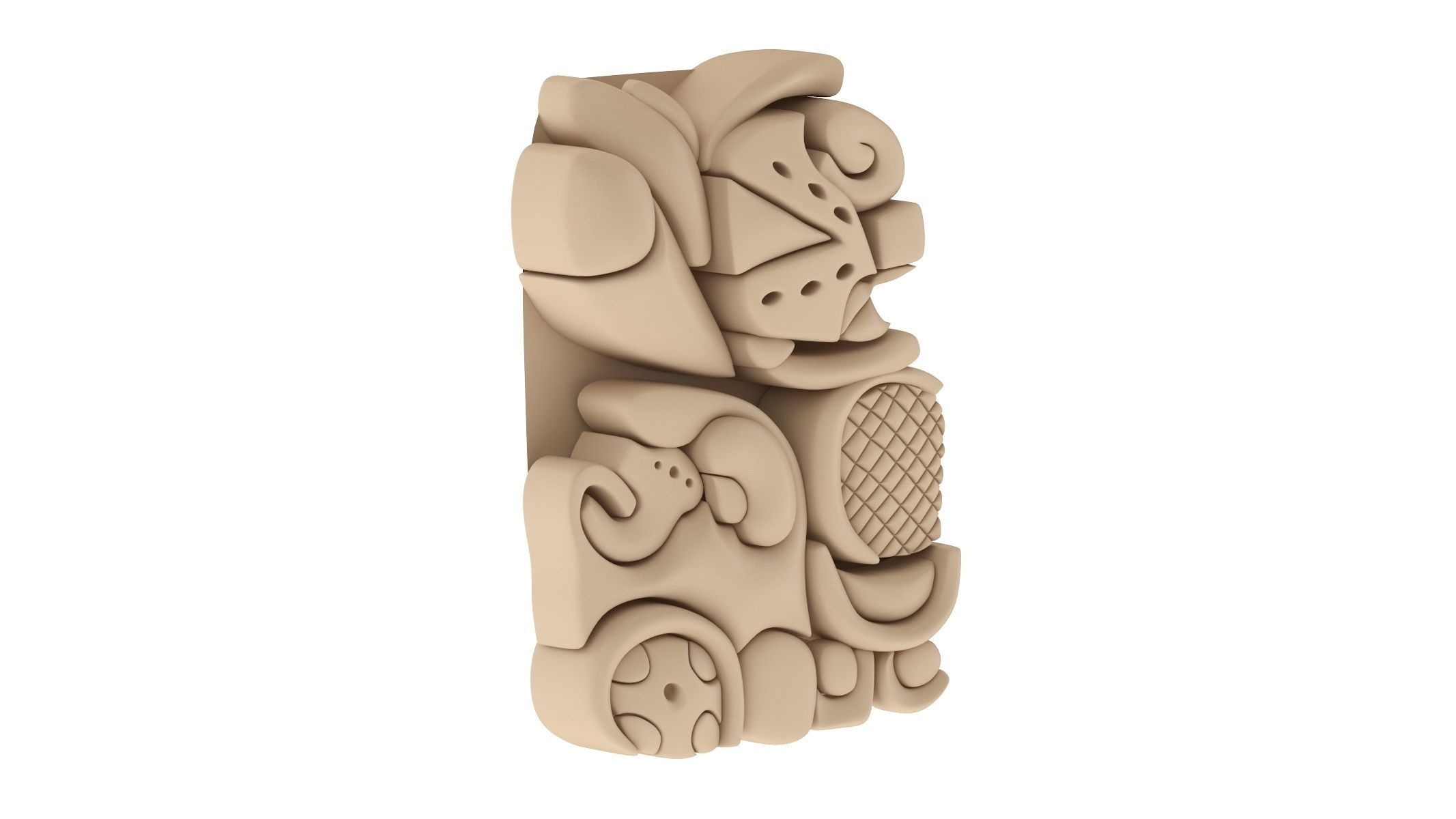 Mayan Alphabet 3D model_41