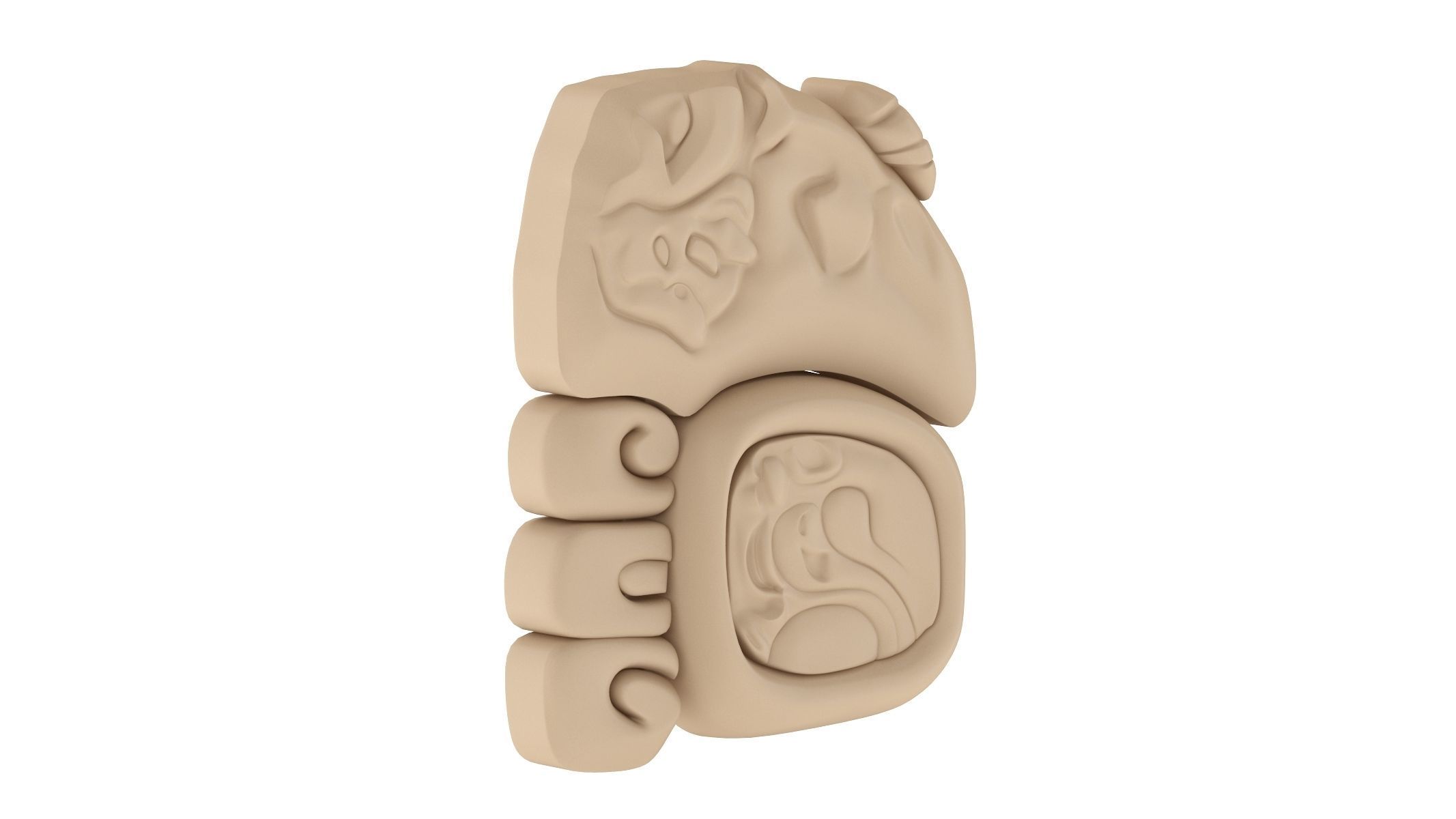 Mayan Alphabet 3D model_18