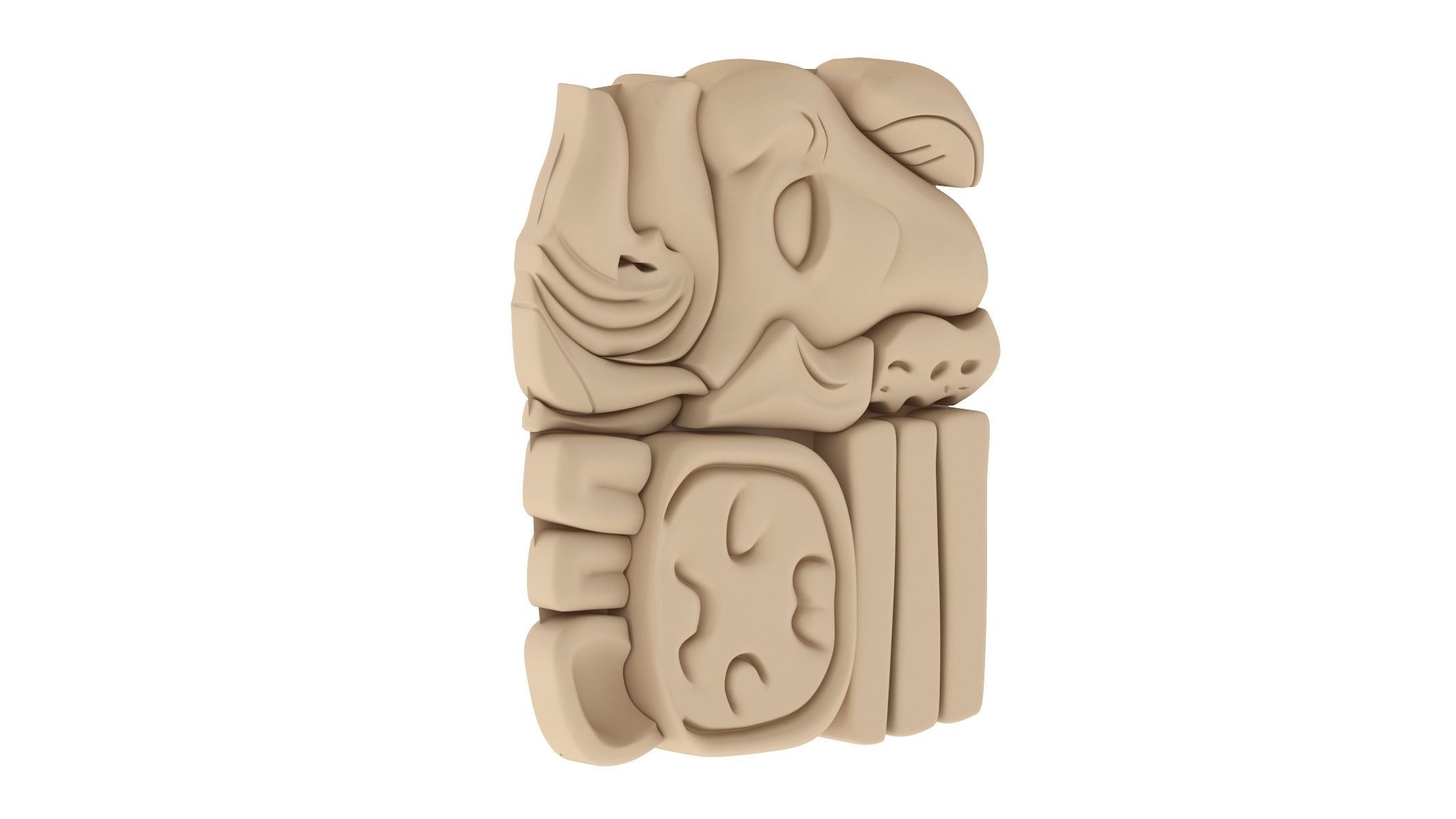Mayan Alphabet 3D model_44