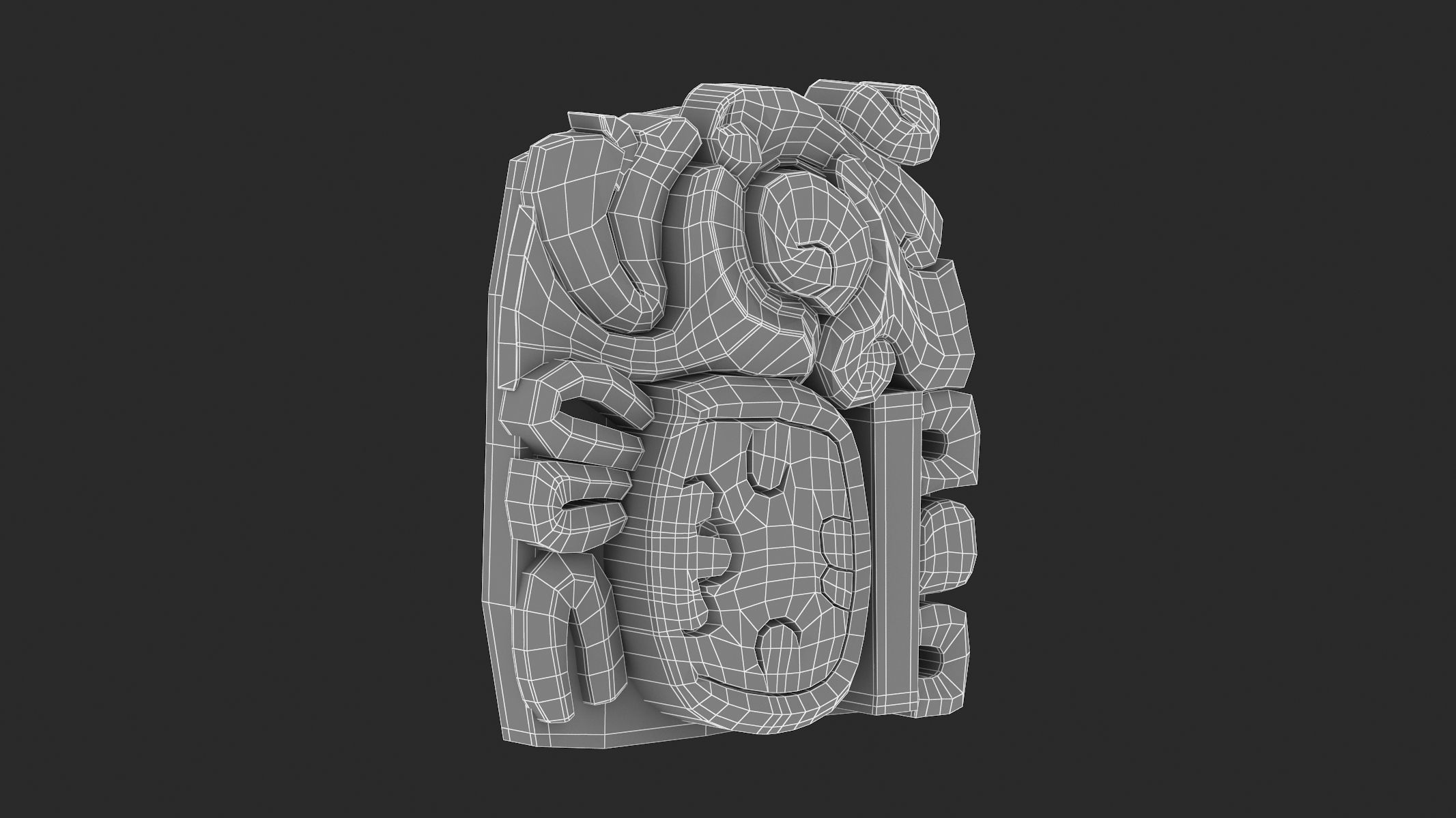 Mayan Alphabet 3D model_56