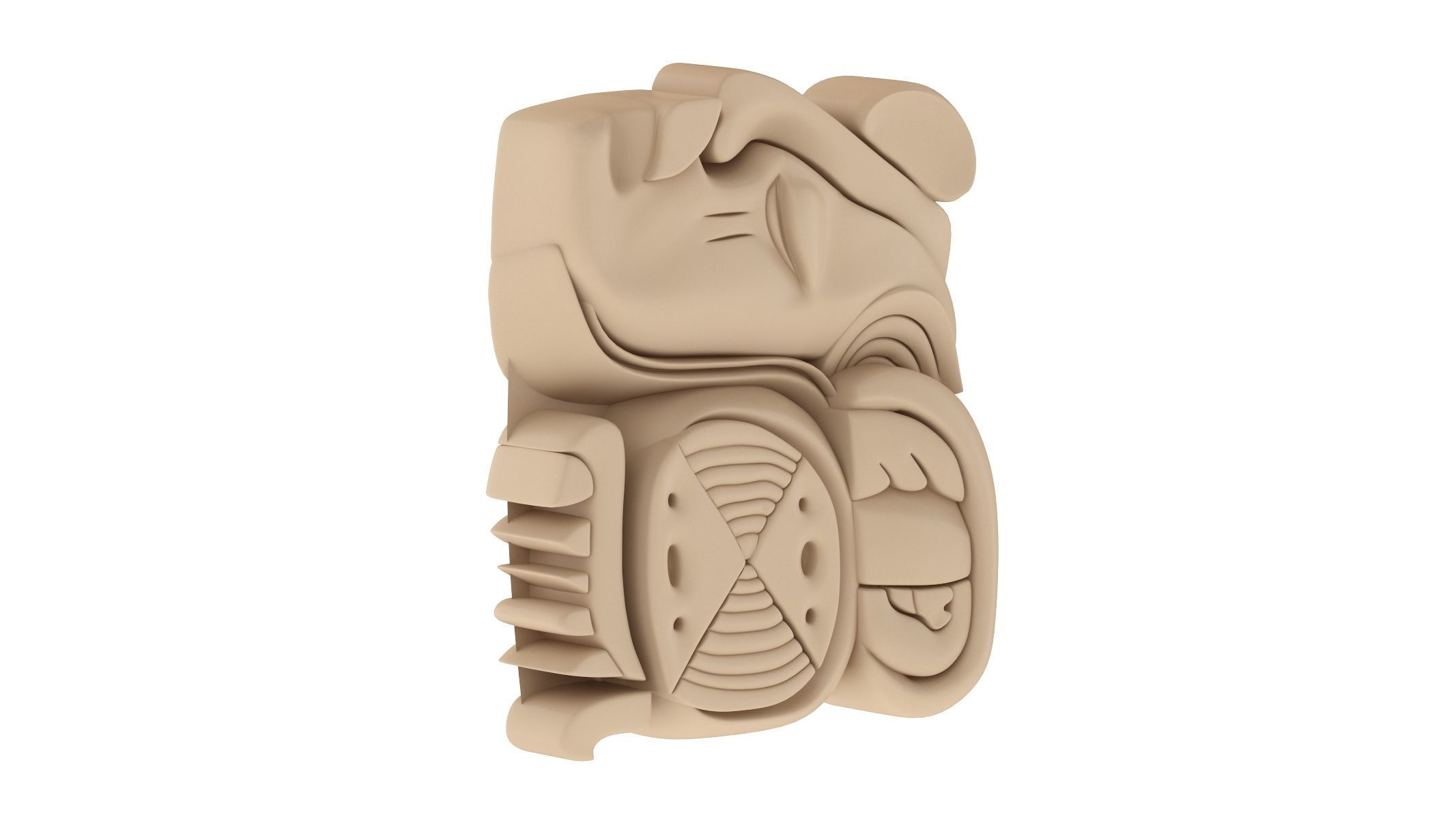 Mayan Alphabet 3D model_28