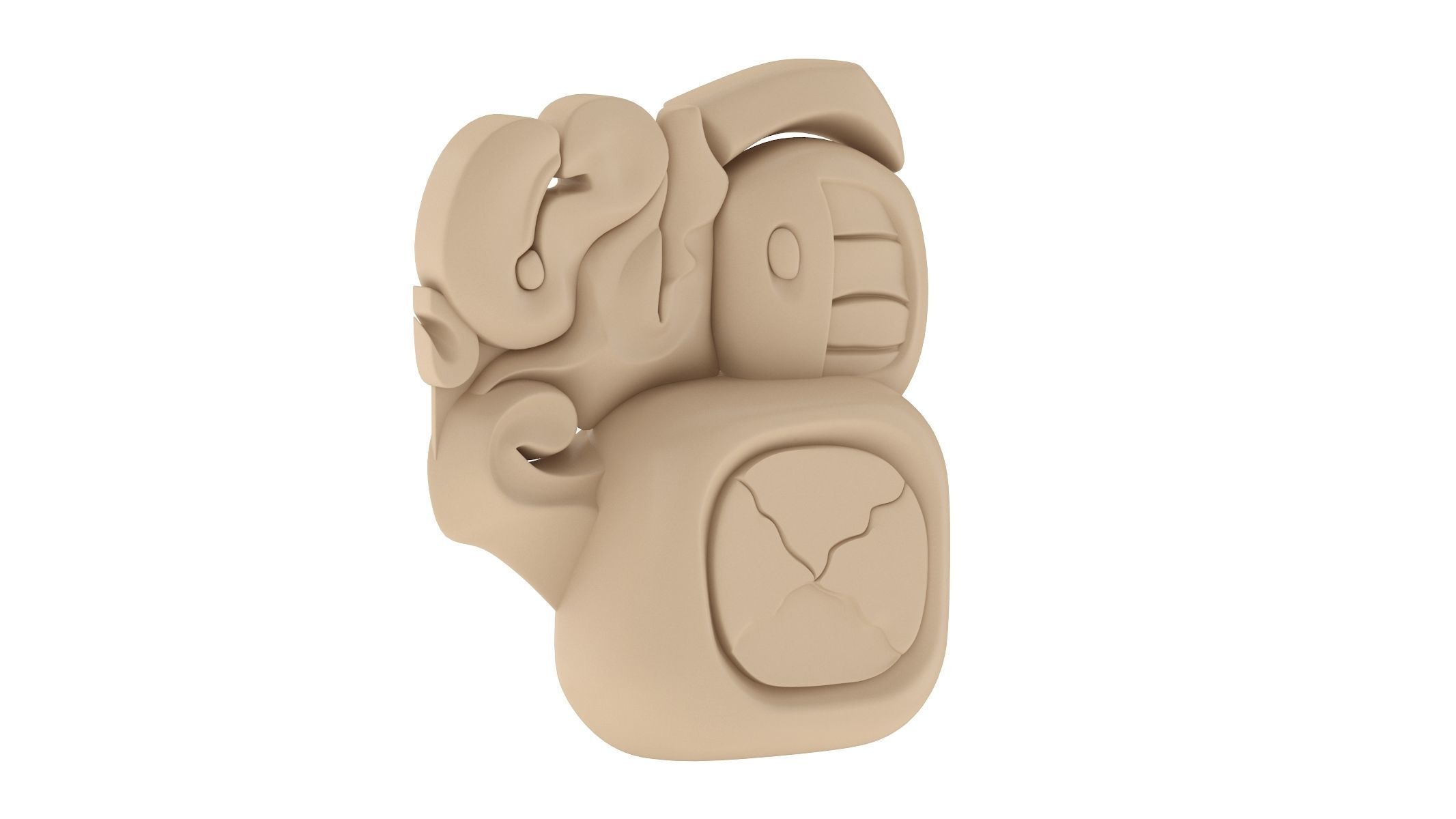 Mayan Alphabet 3D model_11