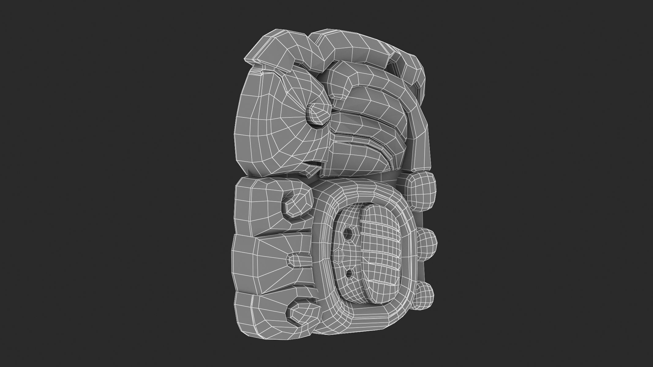 Mayan Alphabet 3D model_89