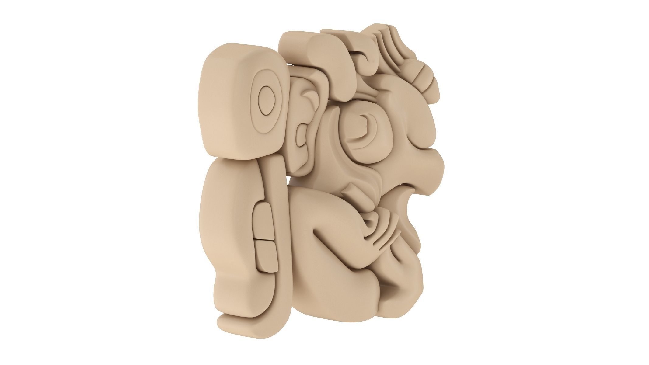 Mayan Alphabet 3D model_5