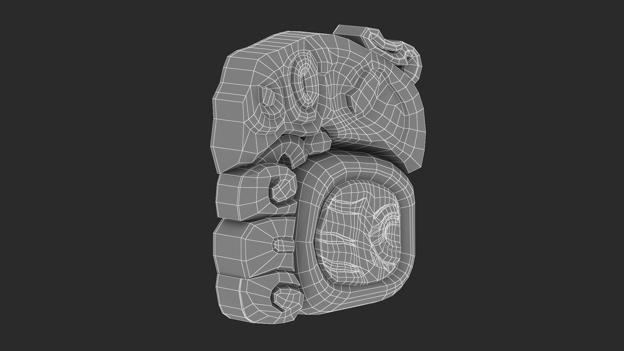 Mayan Alphabet 3D model_72