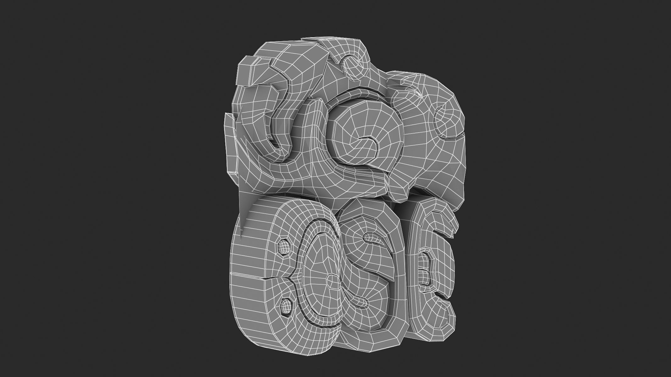 Mayan Alphabet 3D model_60