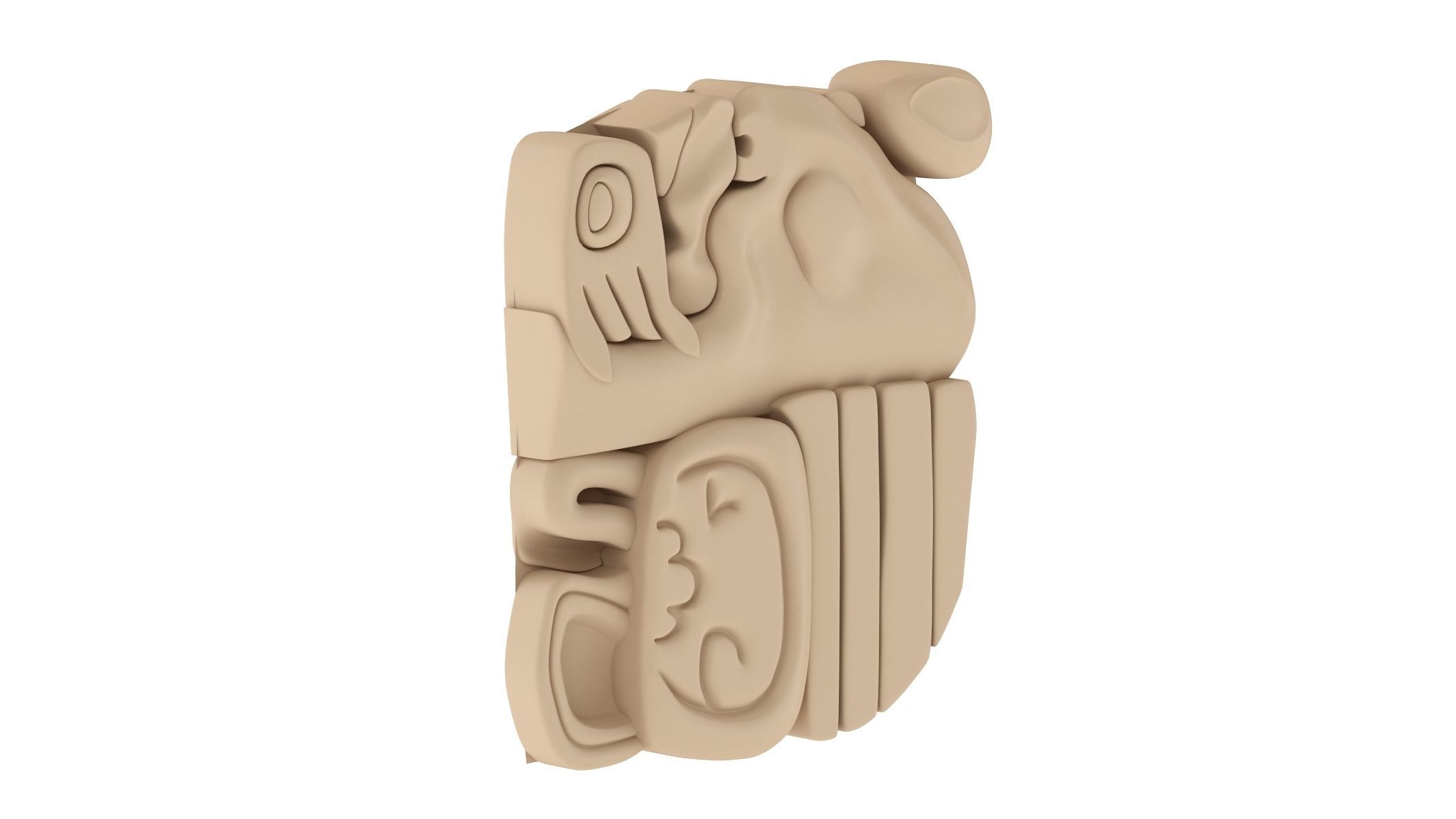 Mayan Alphabet 3D model_23
