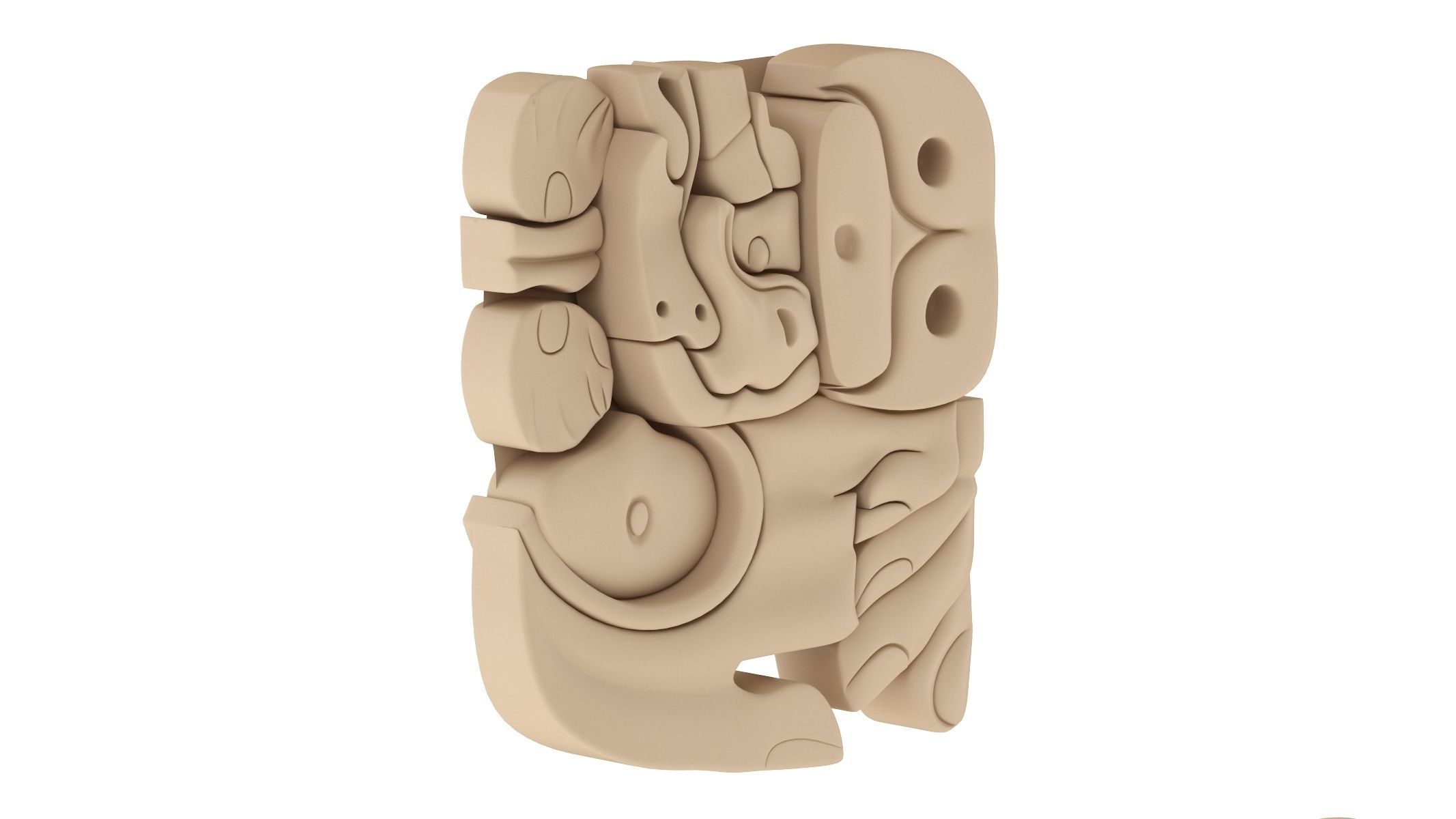 Mayan Alphabet 3D model_33