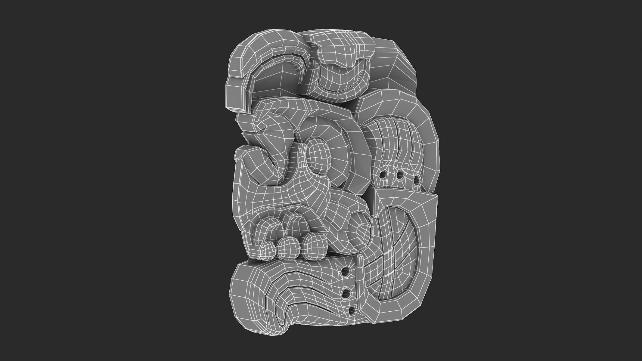 Mayan Alphabet 3D model_76