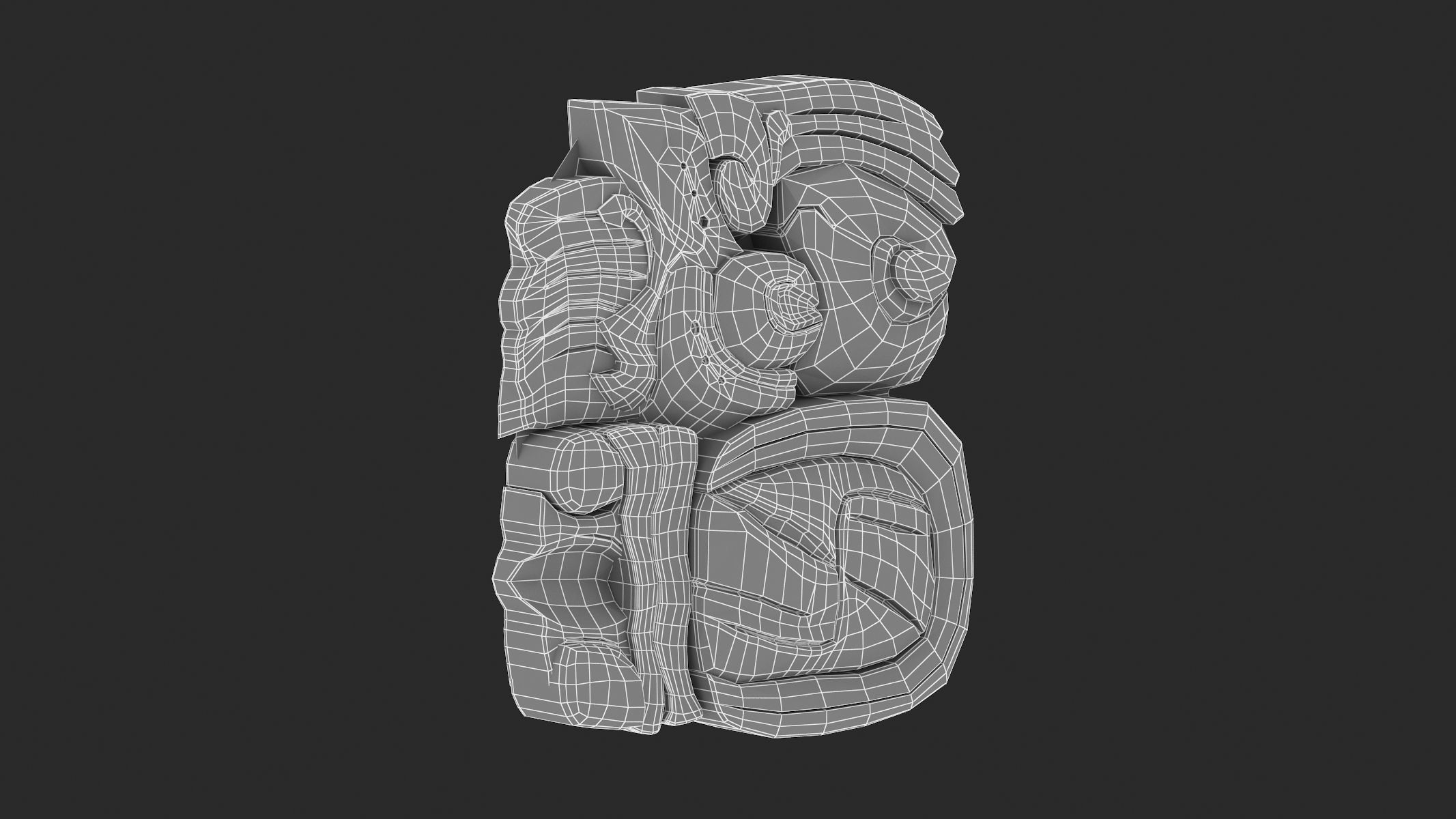Mayan Alphabet 3D model_85