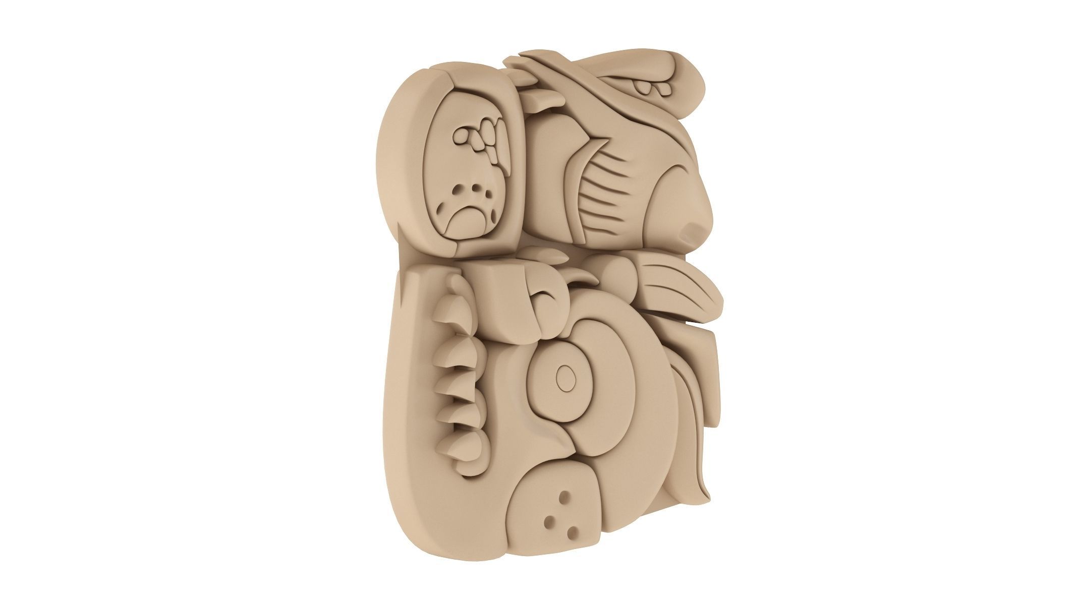 Mayan Alphabet 3D model_27