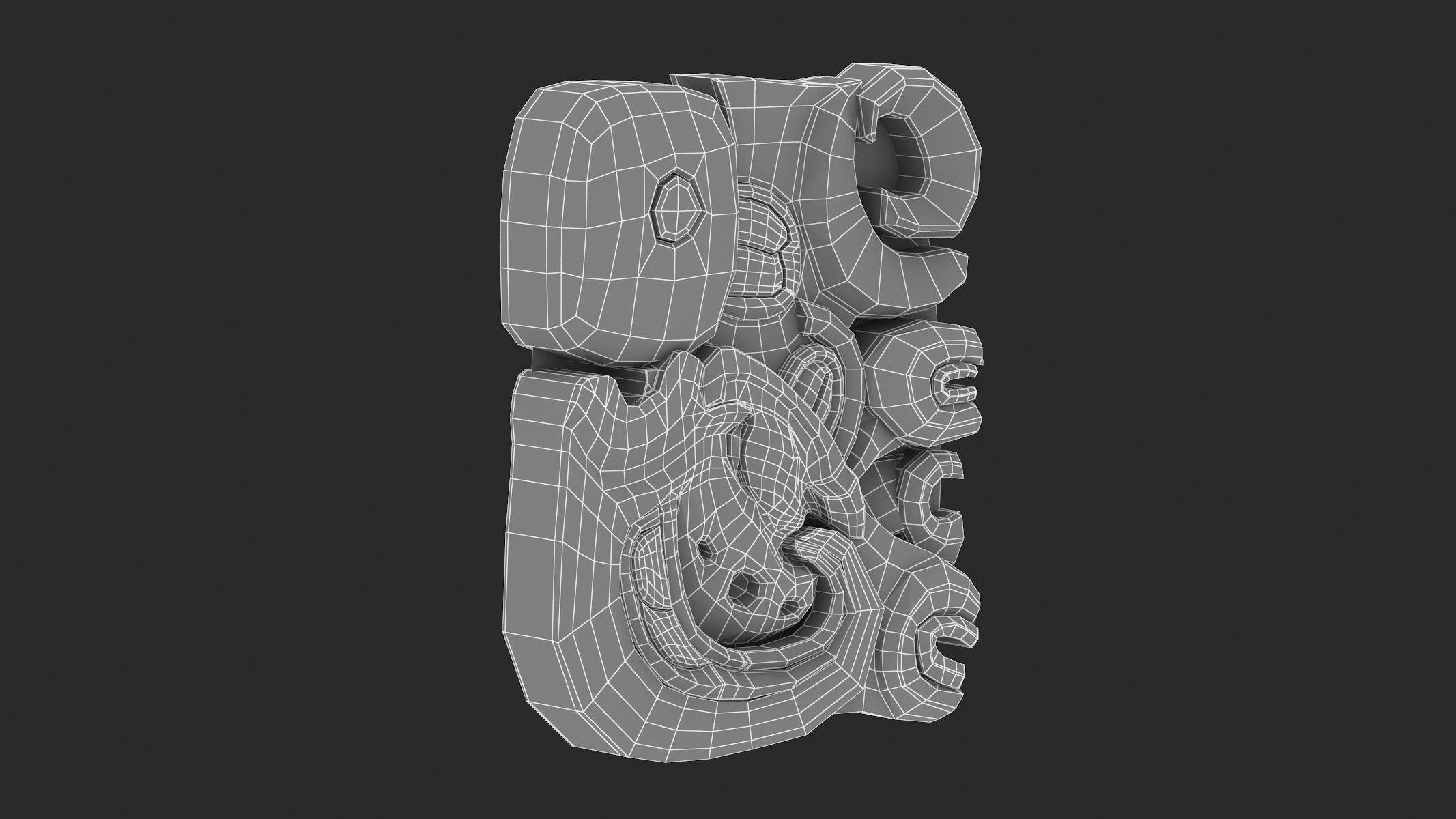 Mayan Alphabet 3D model_62