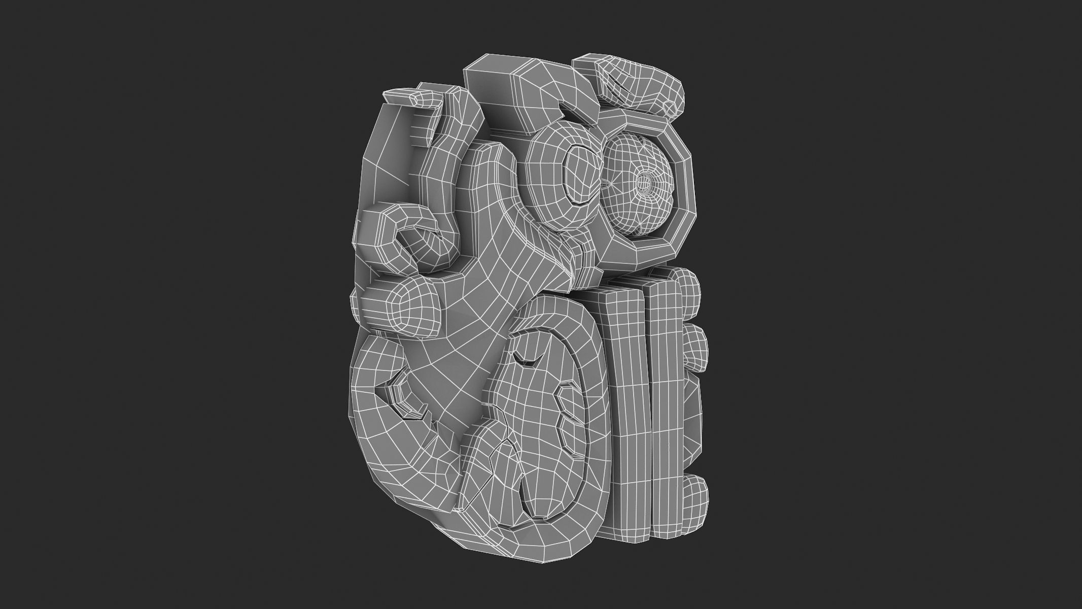 Mayan Alphabet 3D model_63