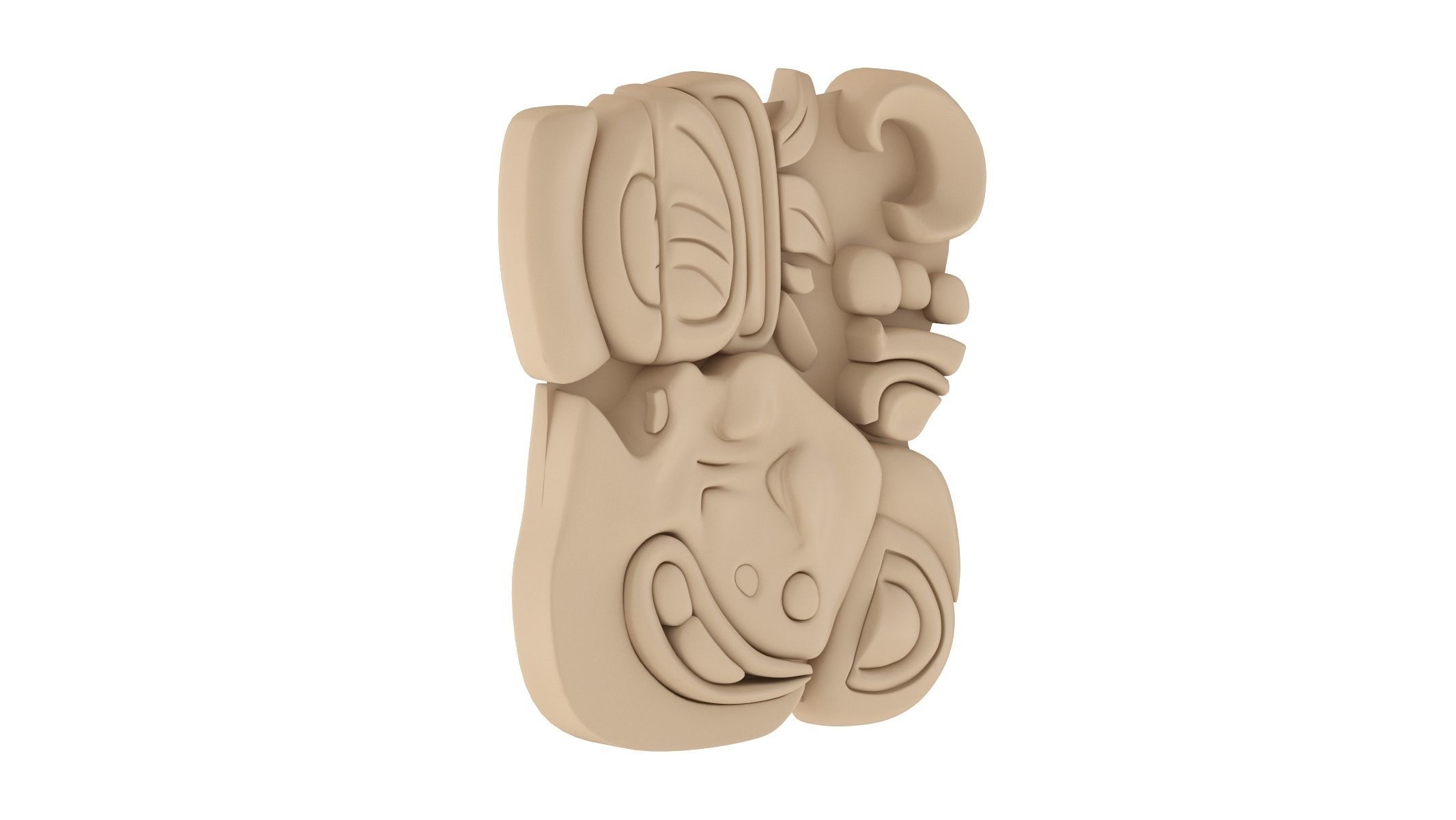 Mayan Alphabet 3D model_22
