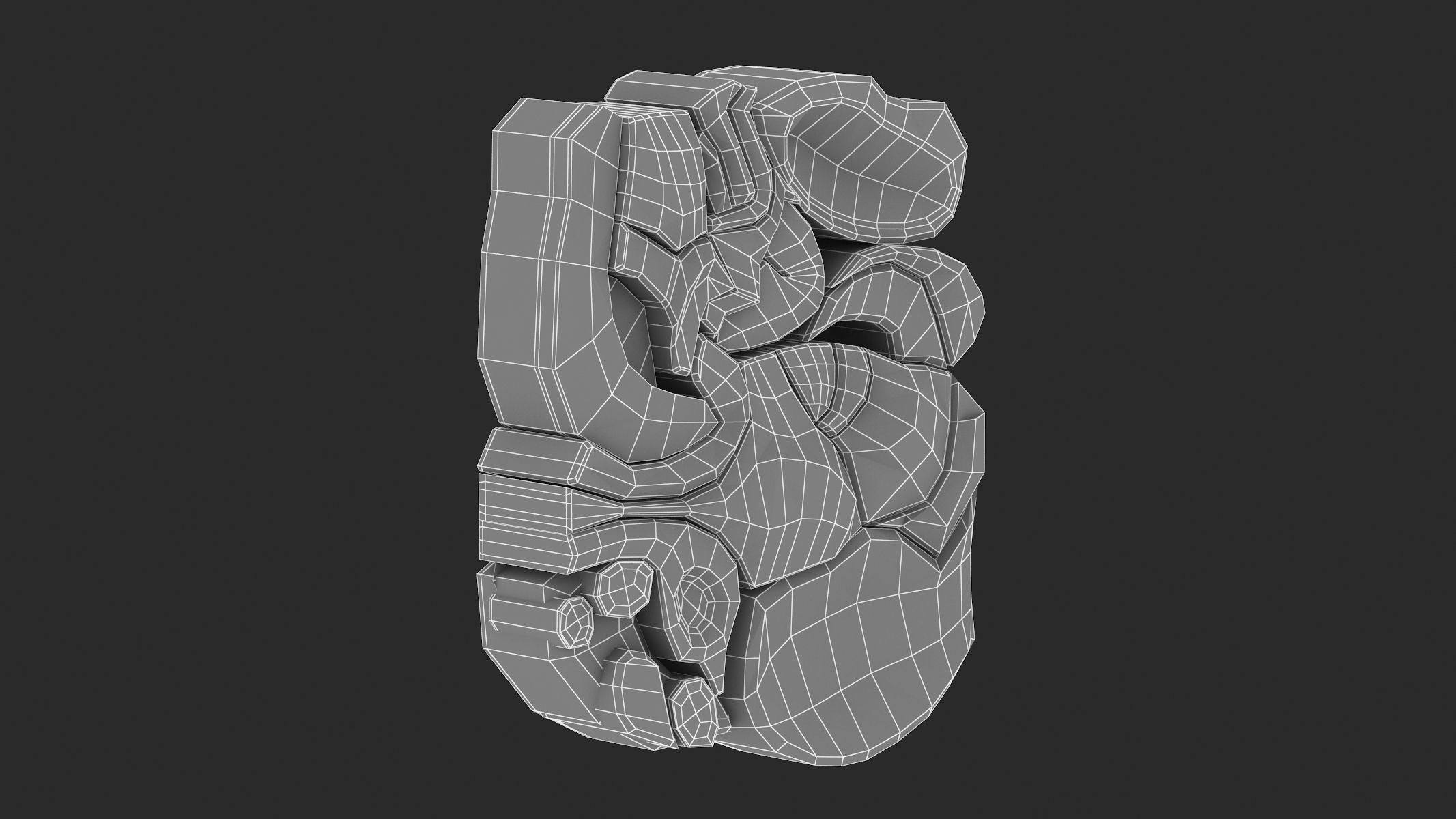 Mayan Alphabet 3D model_66