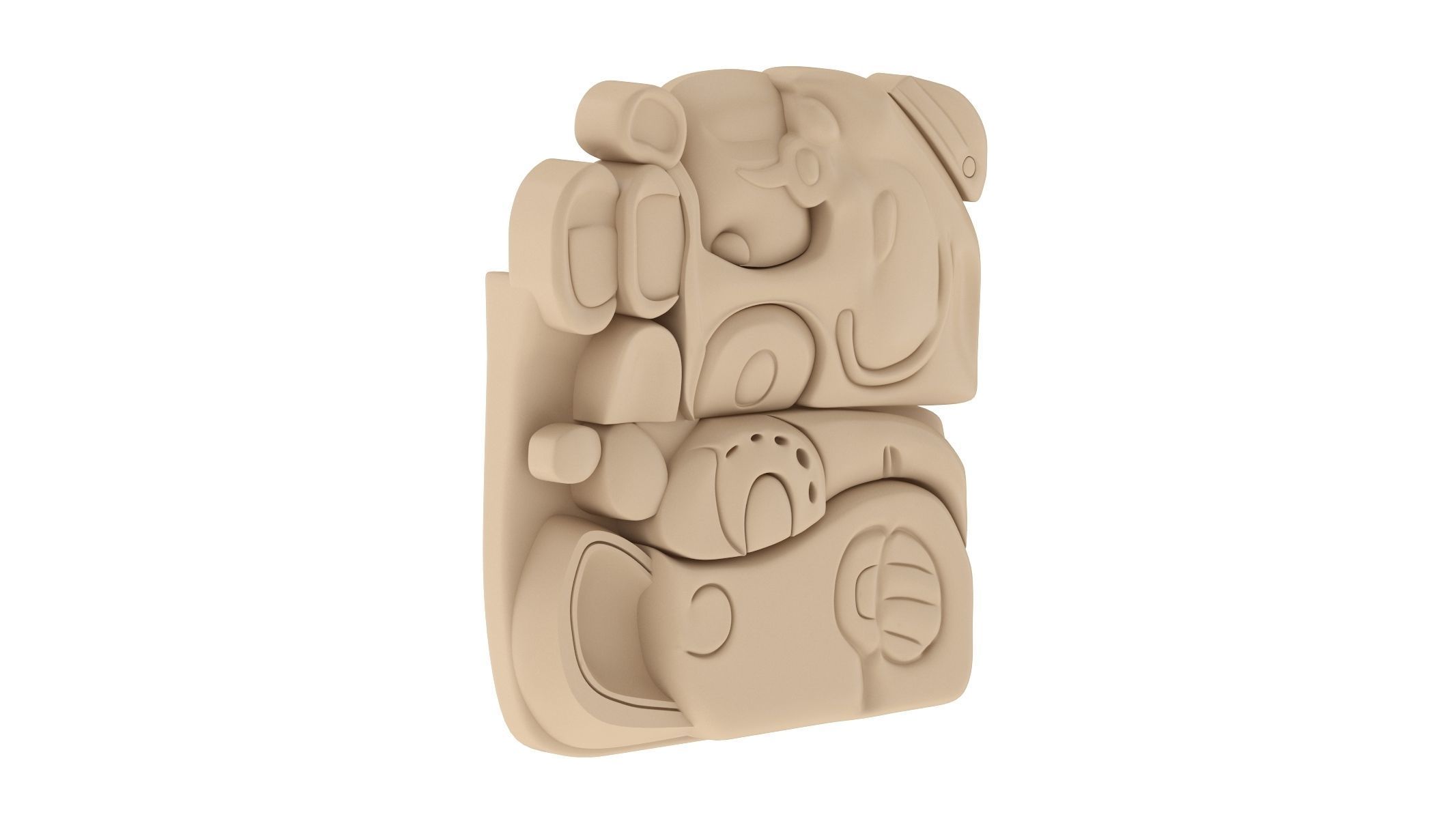 Mayan Alphabet 3D model_10