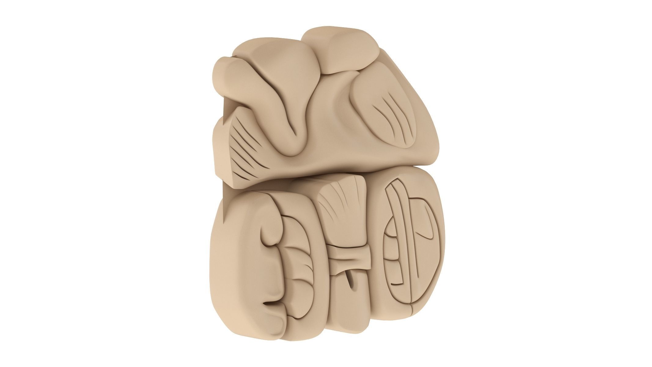 Mayan Alphabet 3D model_43