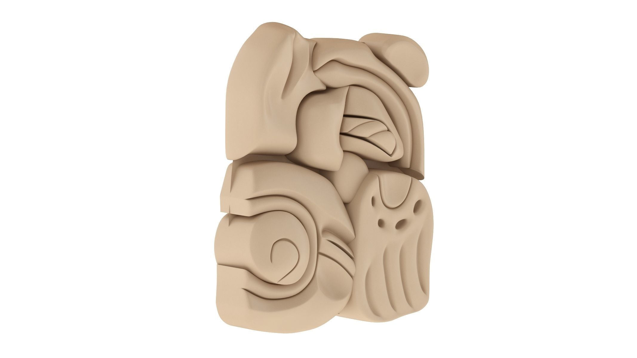 Mayan Alphabet 3D model_35