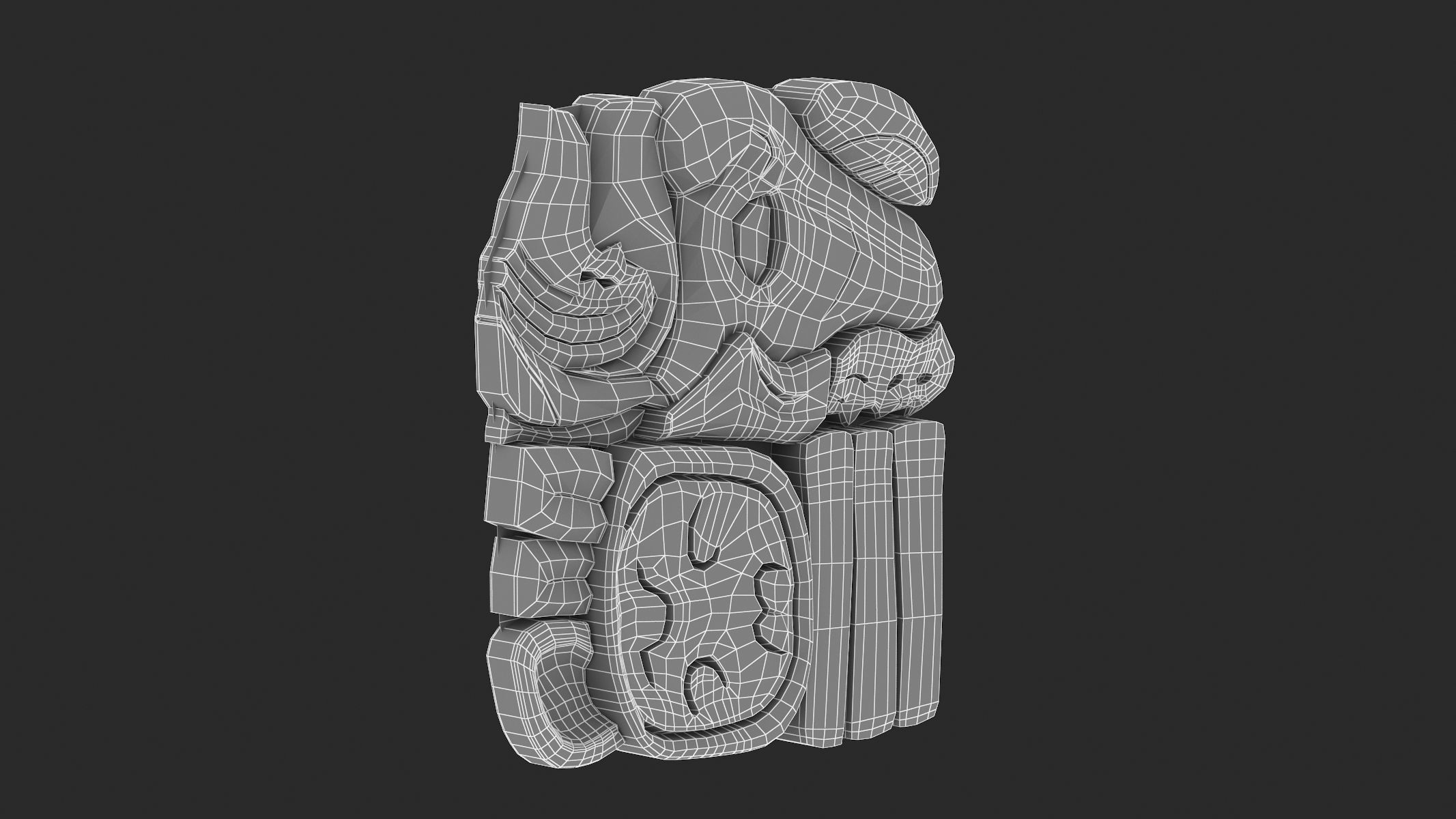 Mayan Alphabet 3D model_91