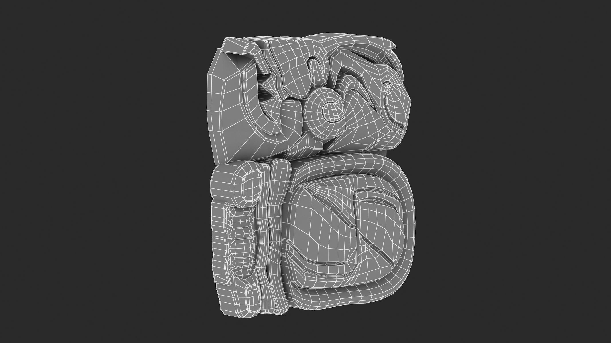 Mayan Alphabet 3D model_78
