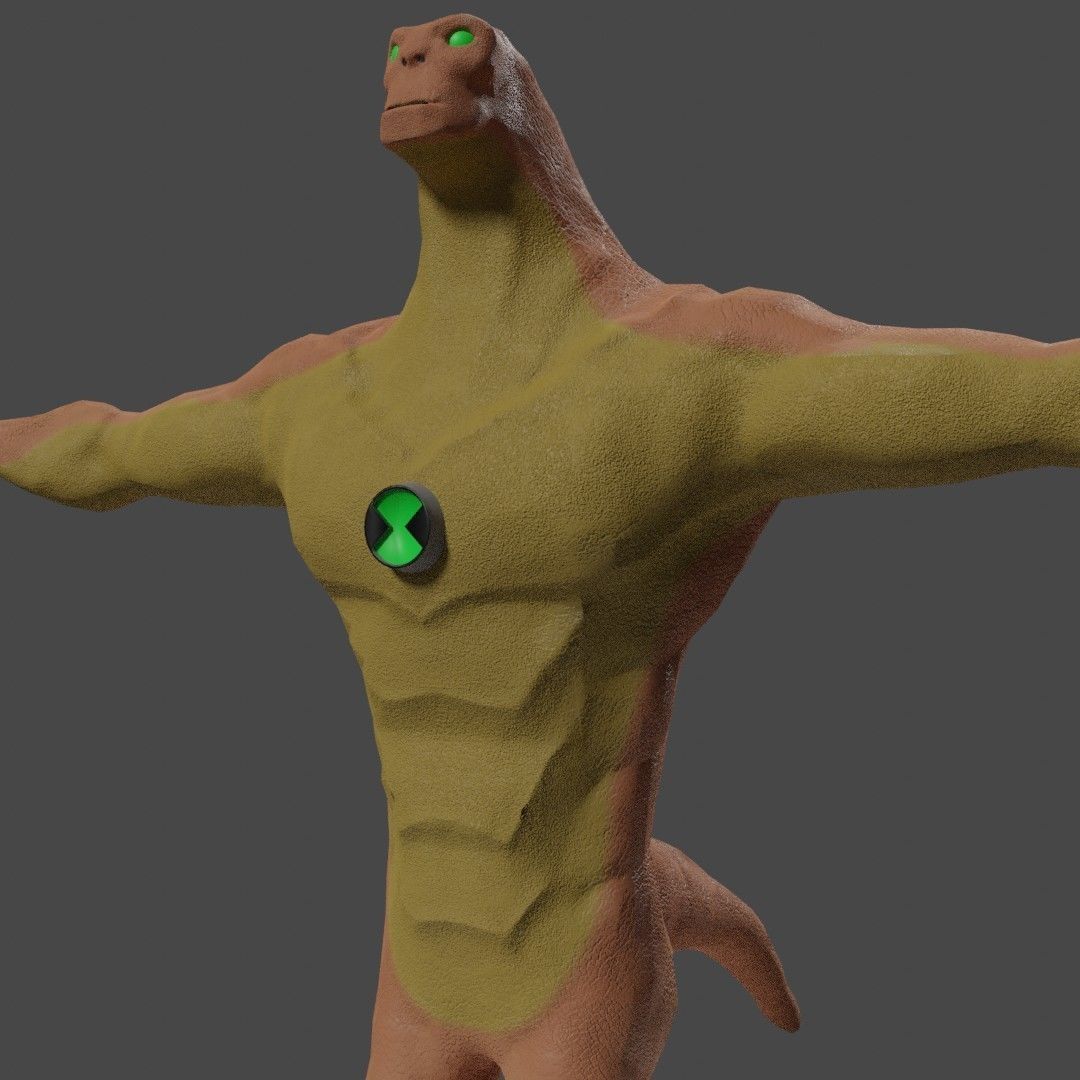 Humangousaur Ben10 game ready model Low-poly 3D model_2