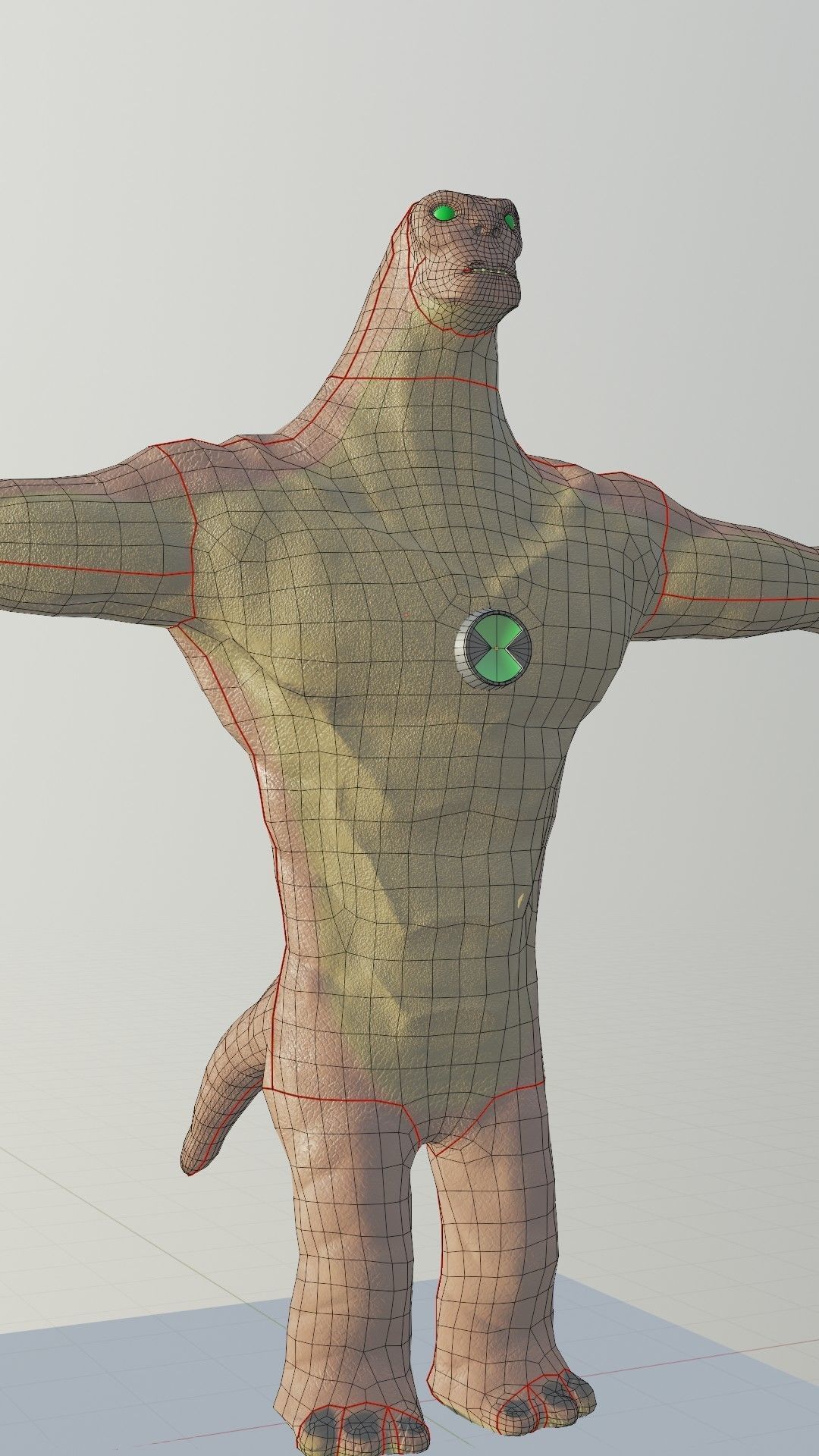 Humangousaur Ben10 game ready model Low-poly 3D model_3