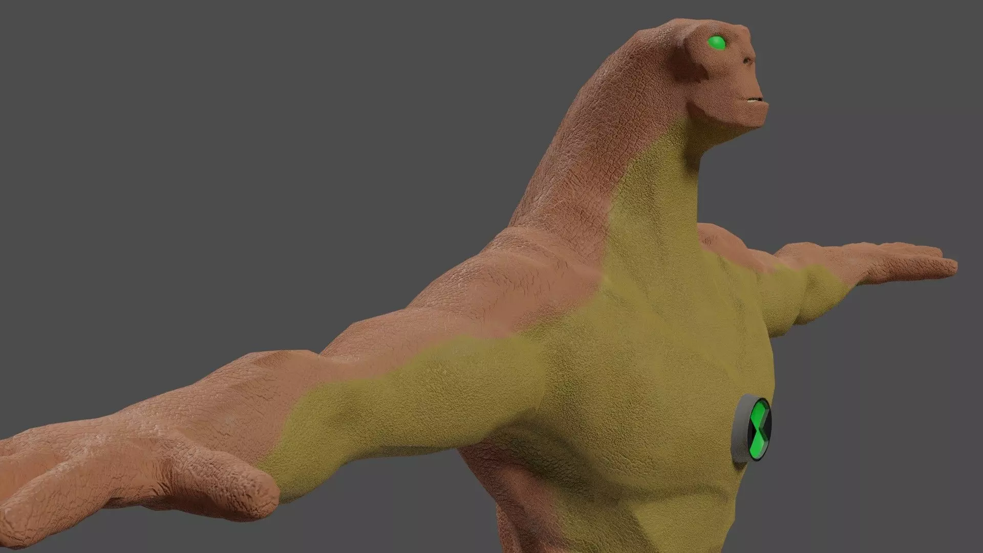 Humangousaur Ben10 game ready model Low-poly 3D model_0