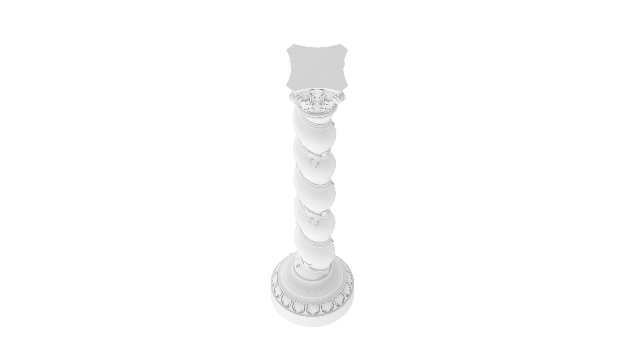 Solomonic Column 3D model_1