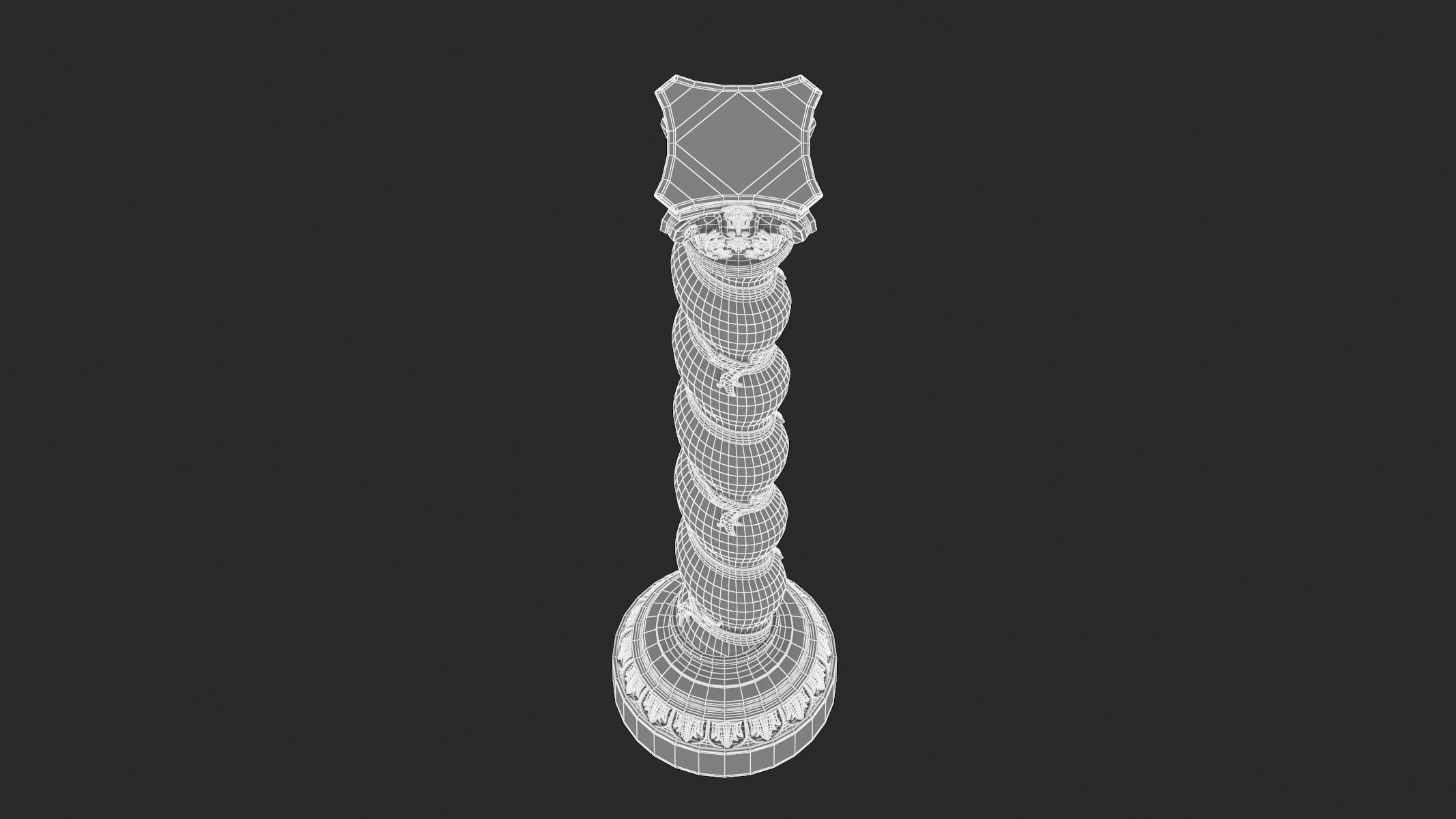 Solomonic Column 3D model_6