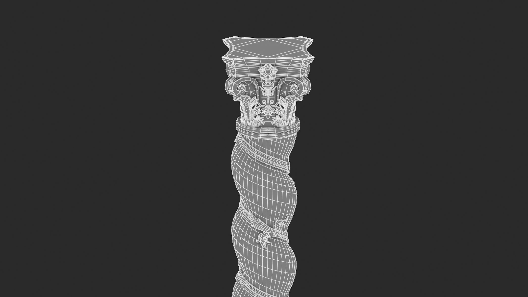 Solomonic Column 3D model_7