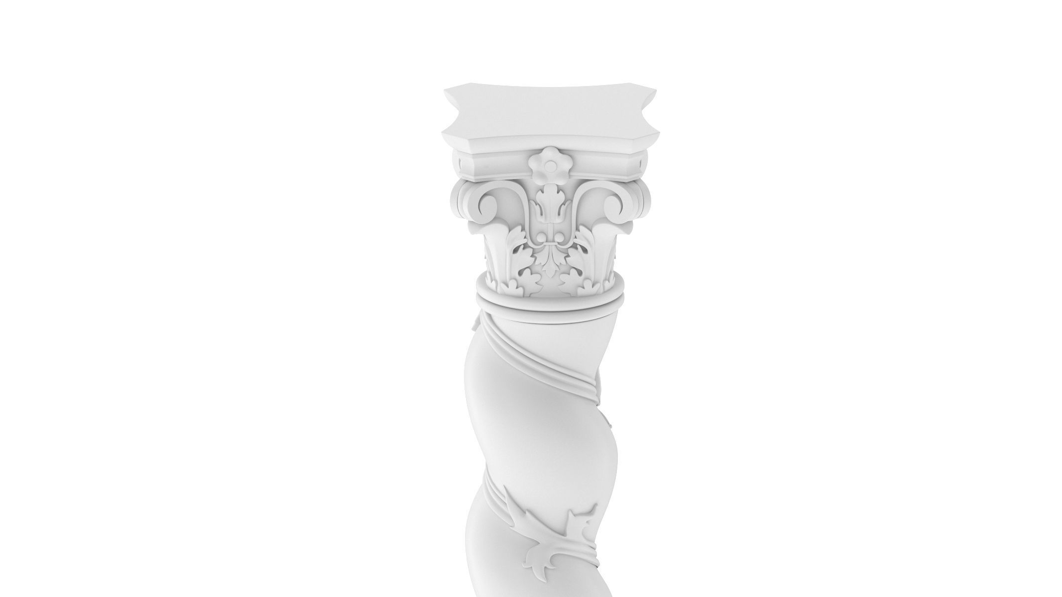 Solomonic Column 3D model_2