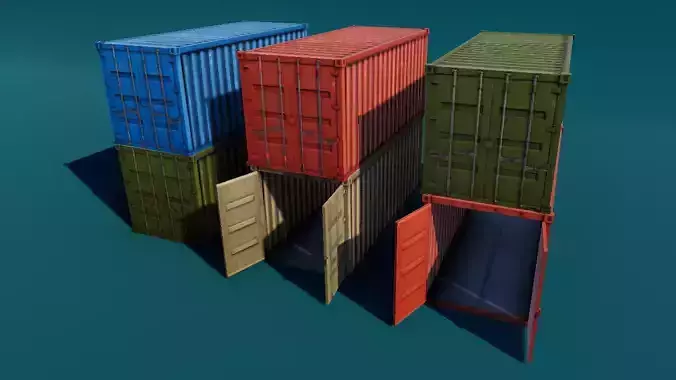 Shipping Cargo Container Stylized