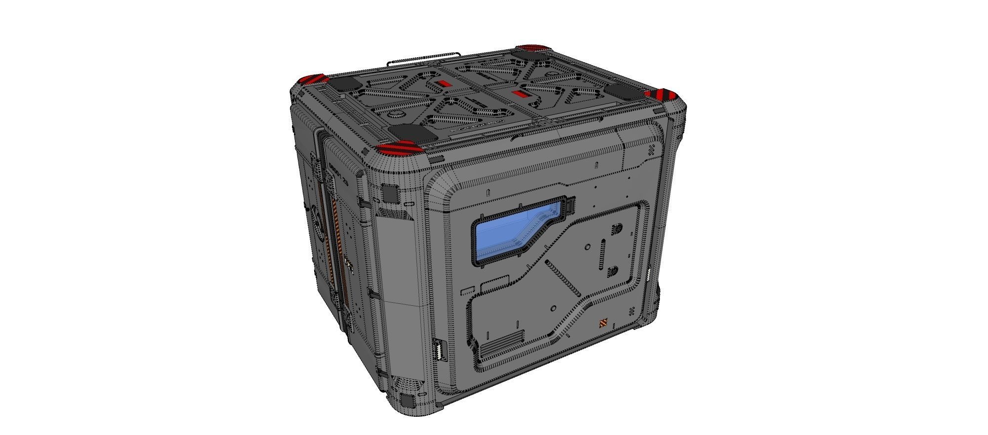 sci fi Cargo Container 2 3D model_23