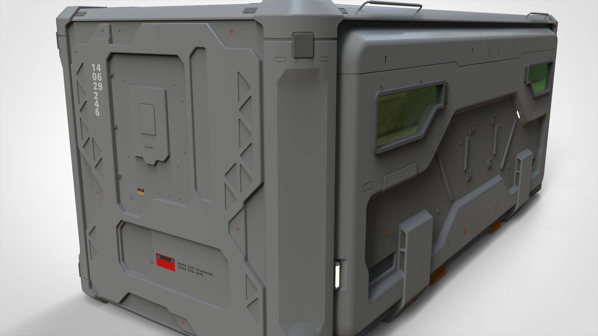 sci fi Cargo Container 2 3D model_7
