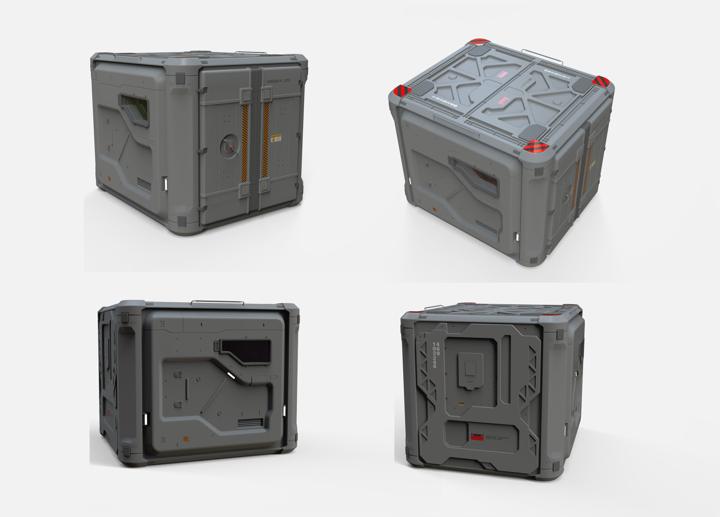 sci fi Cargo Container 2 3D model_13