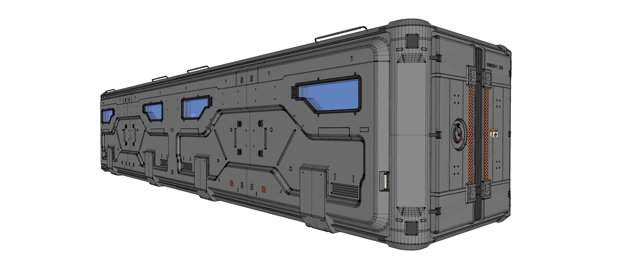 sci fi Cargo Container 2 3D model_22