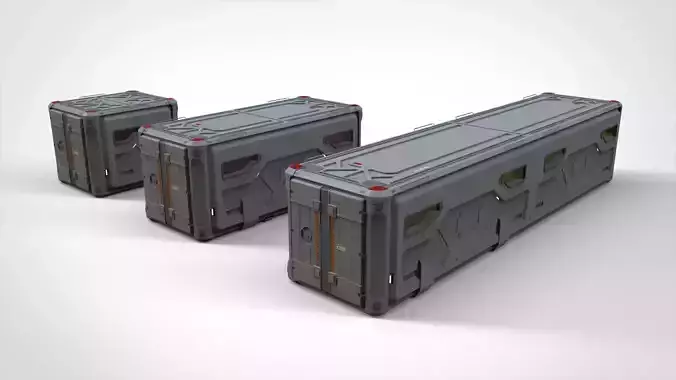 sci fi Cargo Container 2 3D model