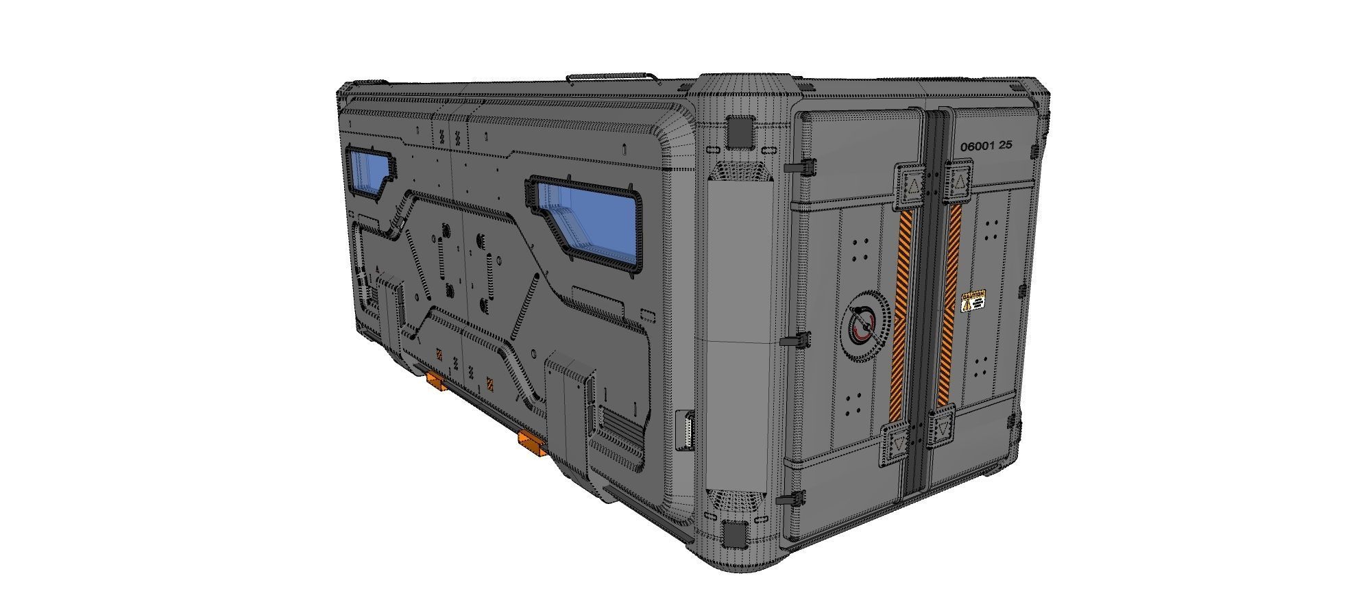 sci fi Cargo Container 2 3D model_14