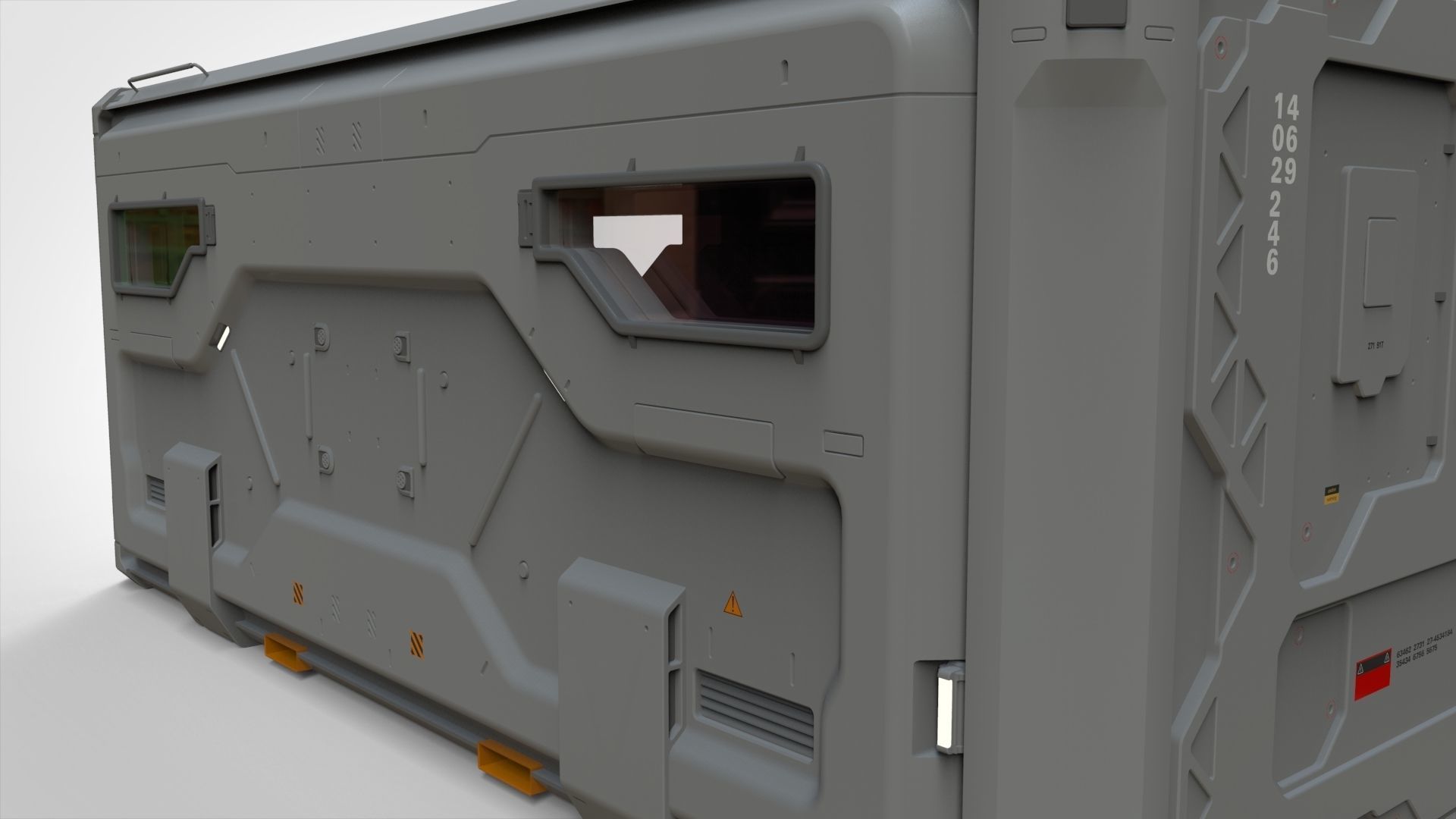 sci fi Cargo Container 2 3D model_8