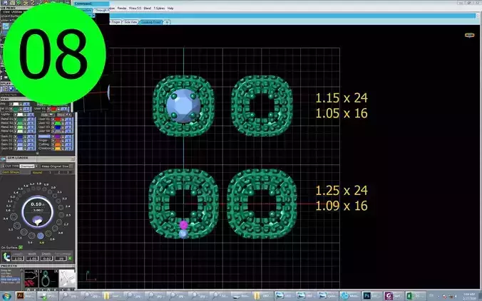 earing halo square 3D print model