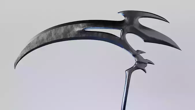 Fantasy Scythe Low-poly 3D model