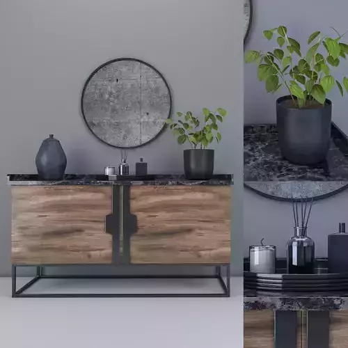 furniture composition  hallway and living room decorative set 