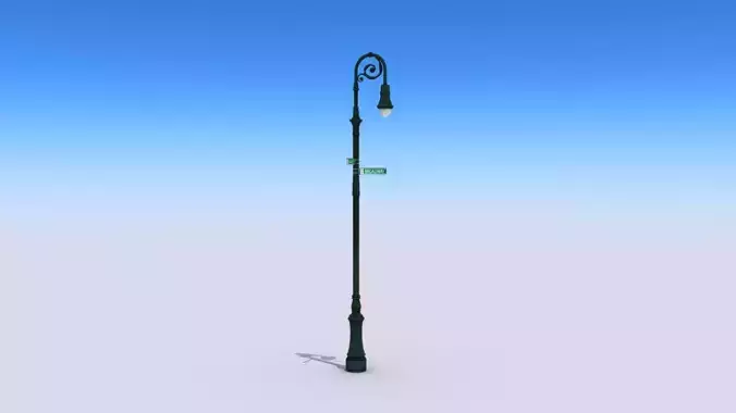 Street Lamp Low-poly 3D model