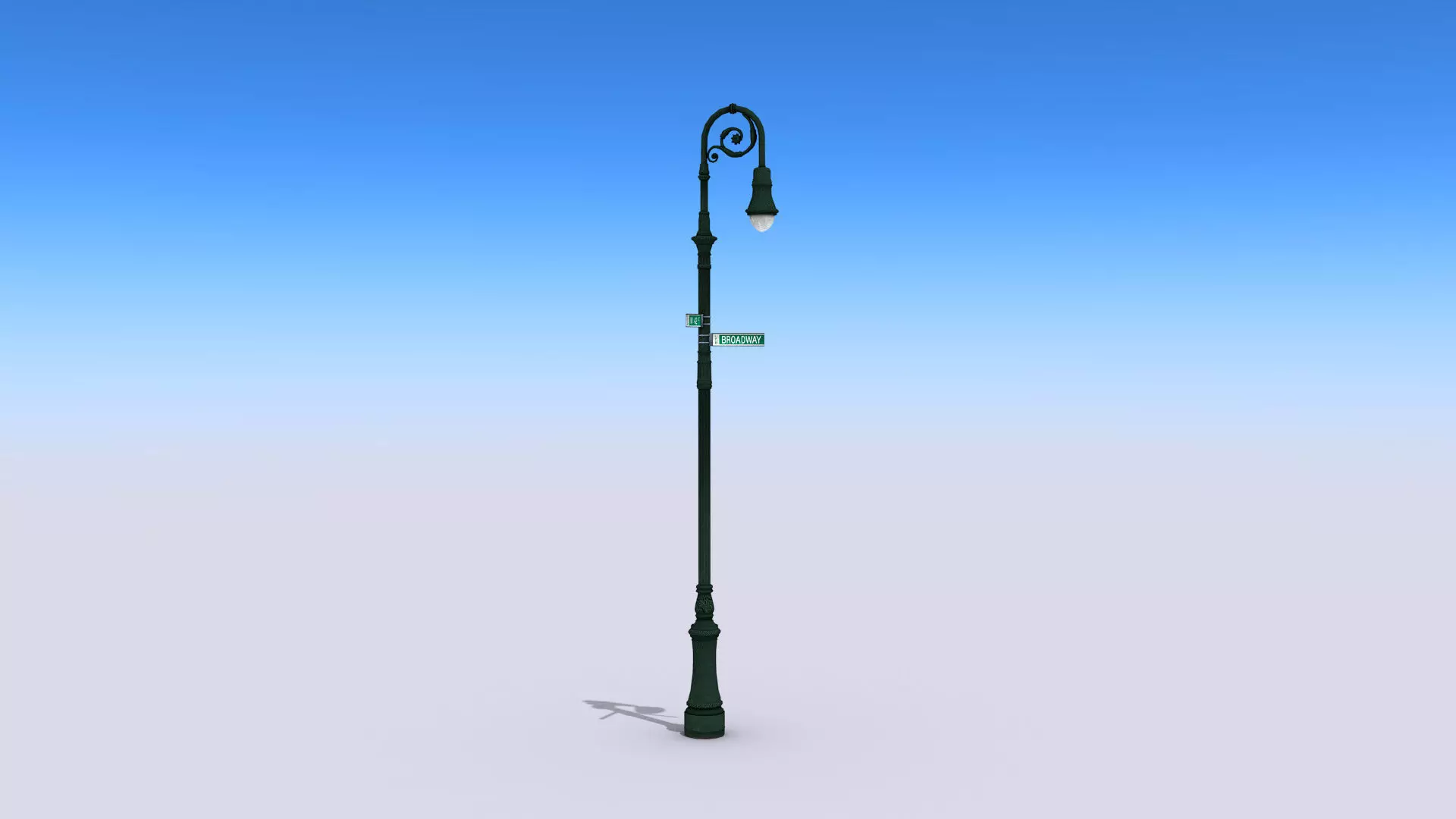 Street Lamp Low-poly 3D model_0