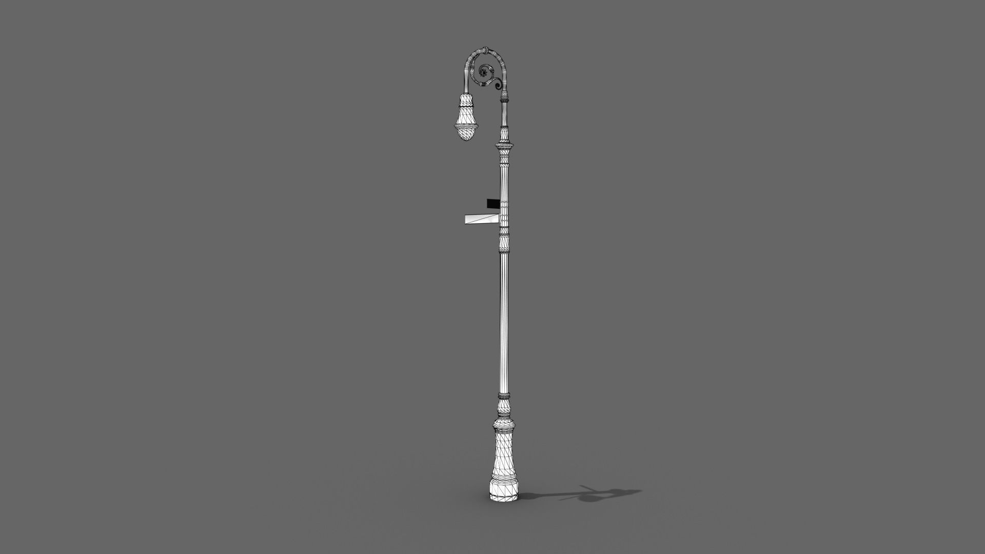 Street Lamp Low-poly 3D model_4