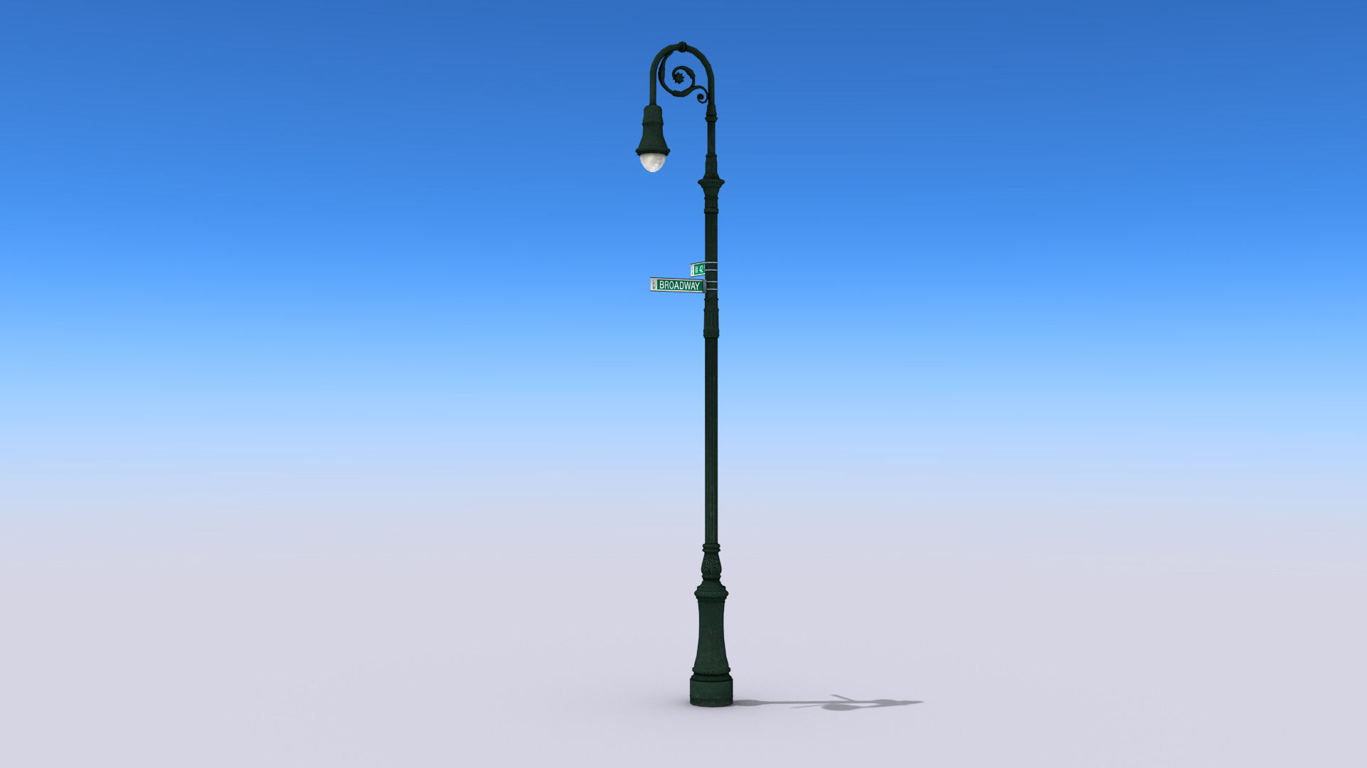 Street Lamp Low-poly 3D model_2